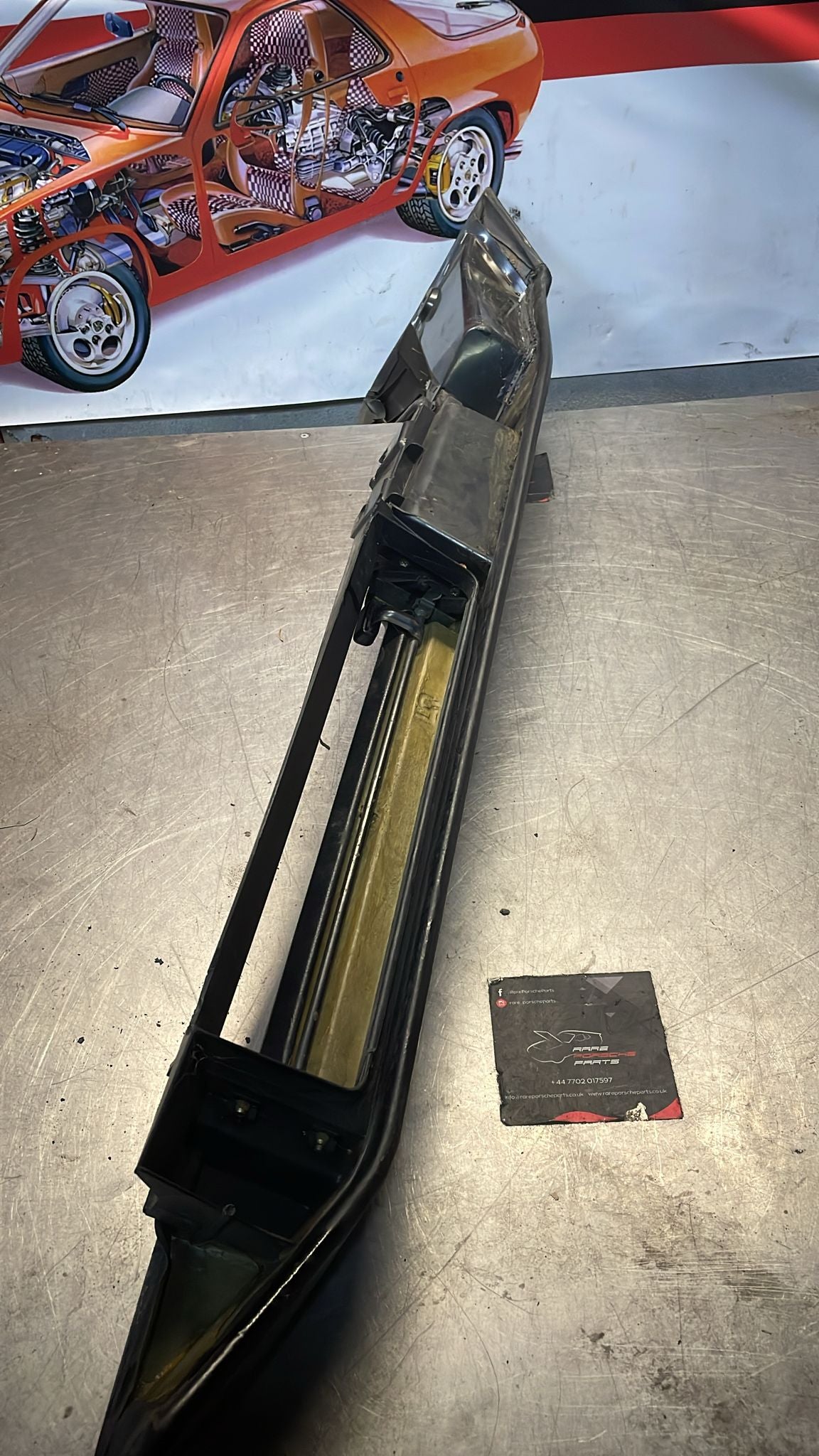 Porsche 928 black door armrest, right, off side, 92855510203, used