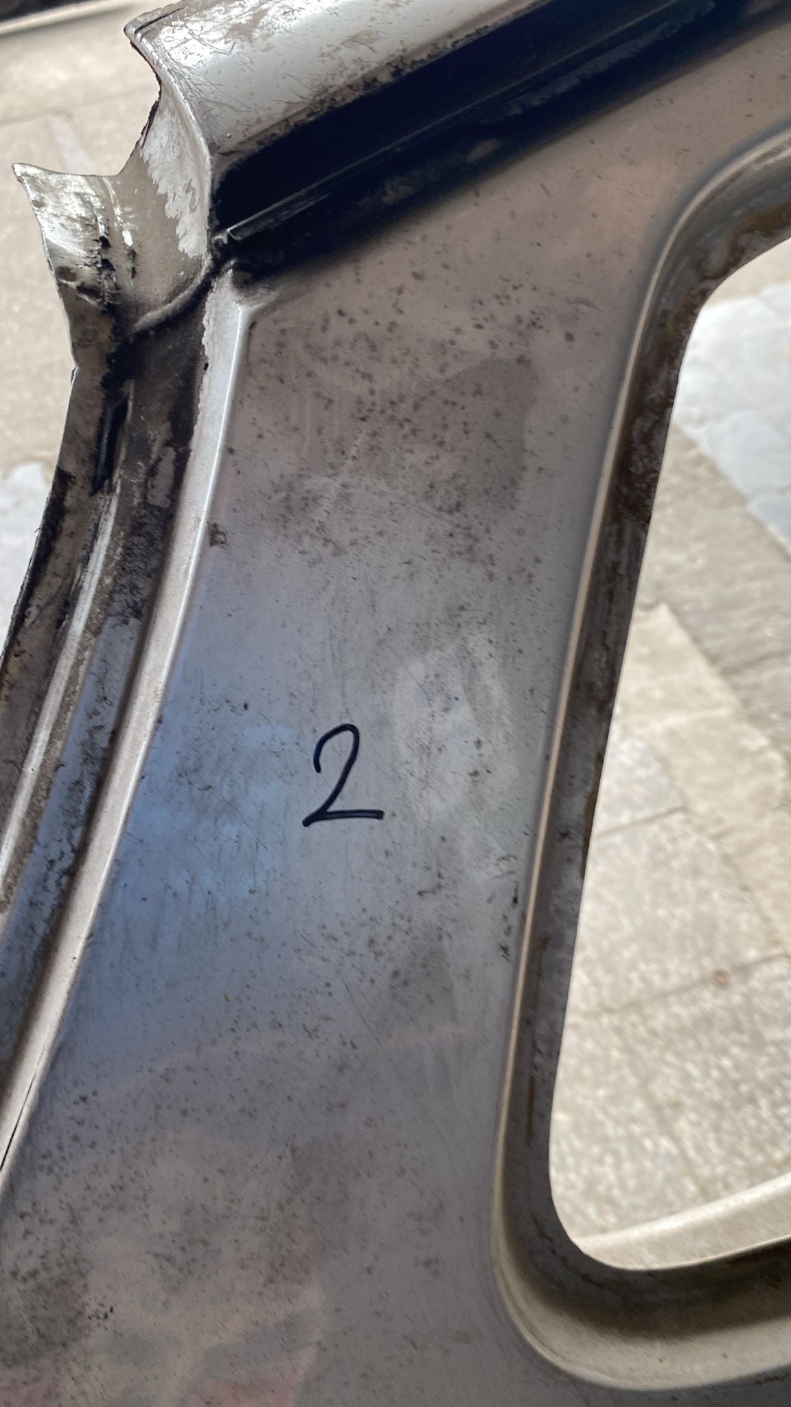 Porsche 924 Right sill / fender section, 477809602B cut