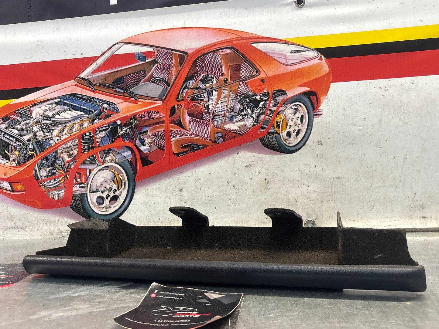 Porsche 928 under glove box shelf, cobalt blue 92855207702 LHD only, used