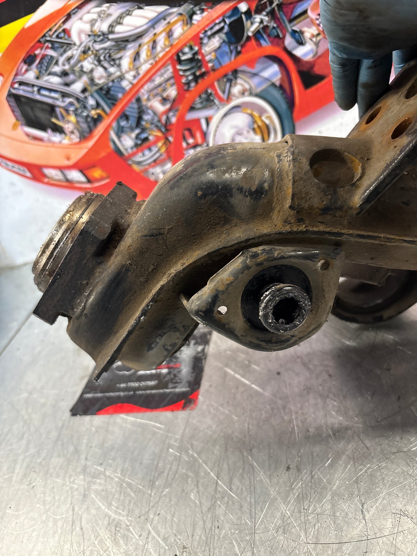 Porsche 924 944  -85.5 Rear left trailing arm, used 94433102100