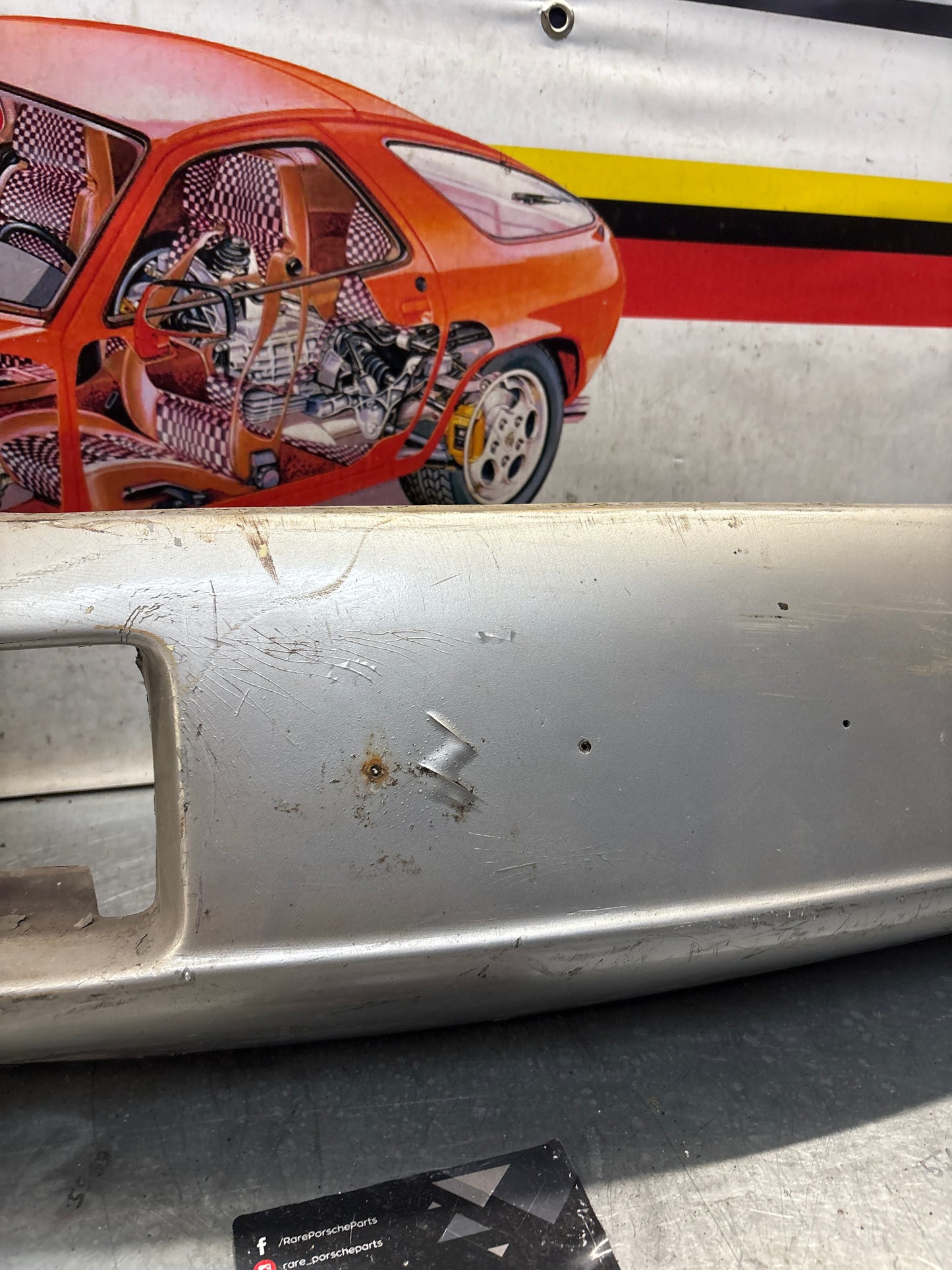 Porsche 928 front bumper cover panel, used 92850501306