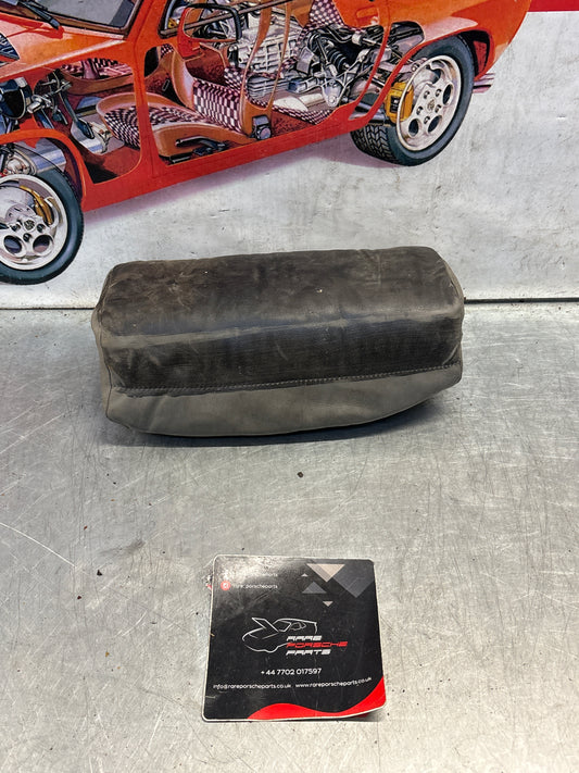 Porsche 928 rear right seat upper cushion, leather, grey/black, used 92852204650