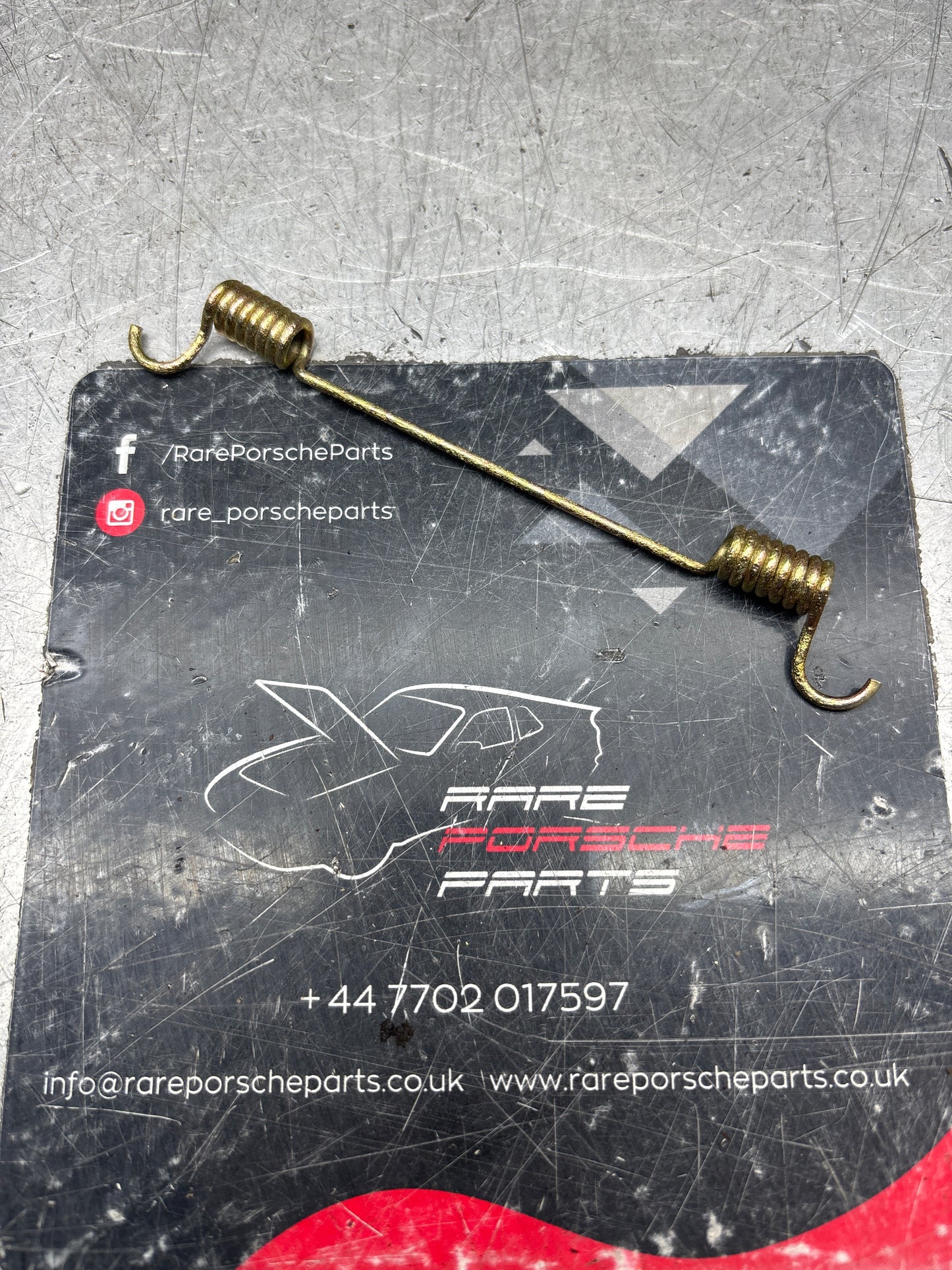 Porsche 928 924 944 911 handbrake shoe return spring, refurbished 90135295410, 477609463