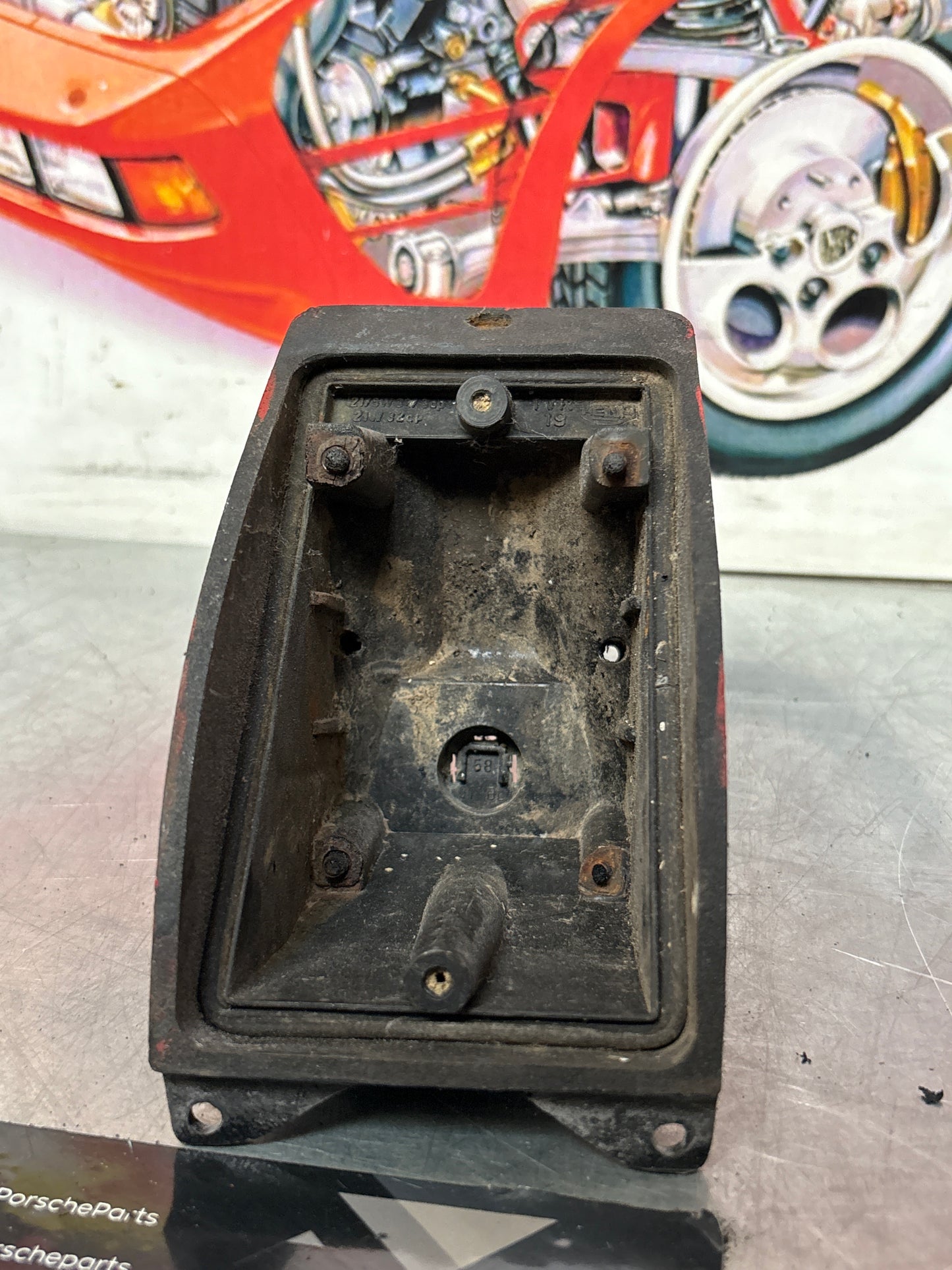 Porsche 924 O/S Front indicator unit, without lense used 477953065A