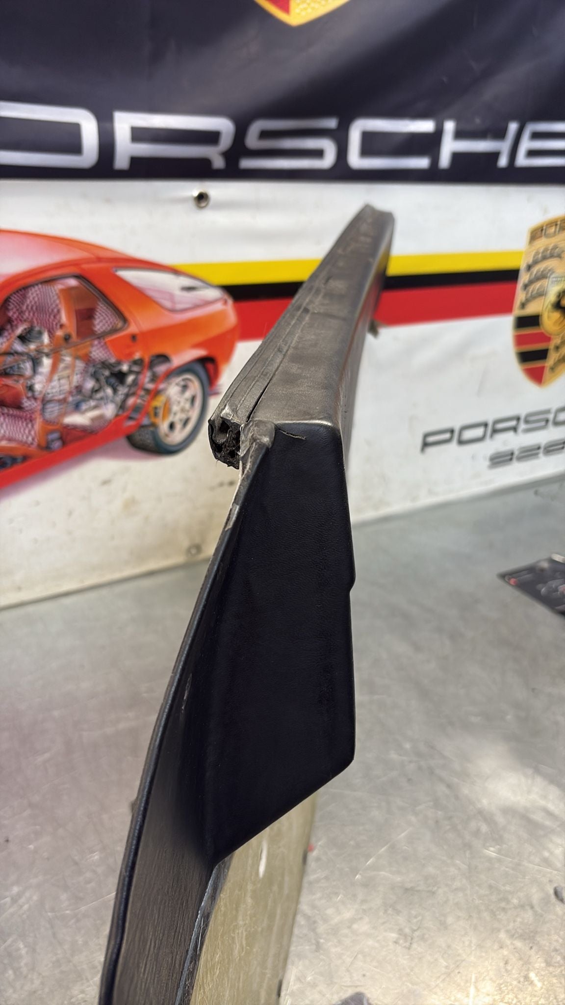 Porsche 924 / 944 early right electric Used door card, black, 477867012 no fabric!