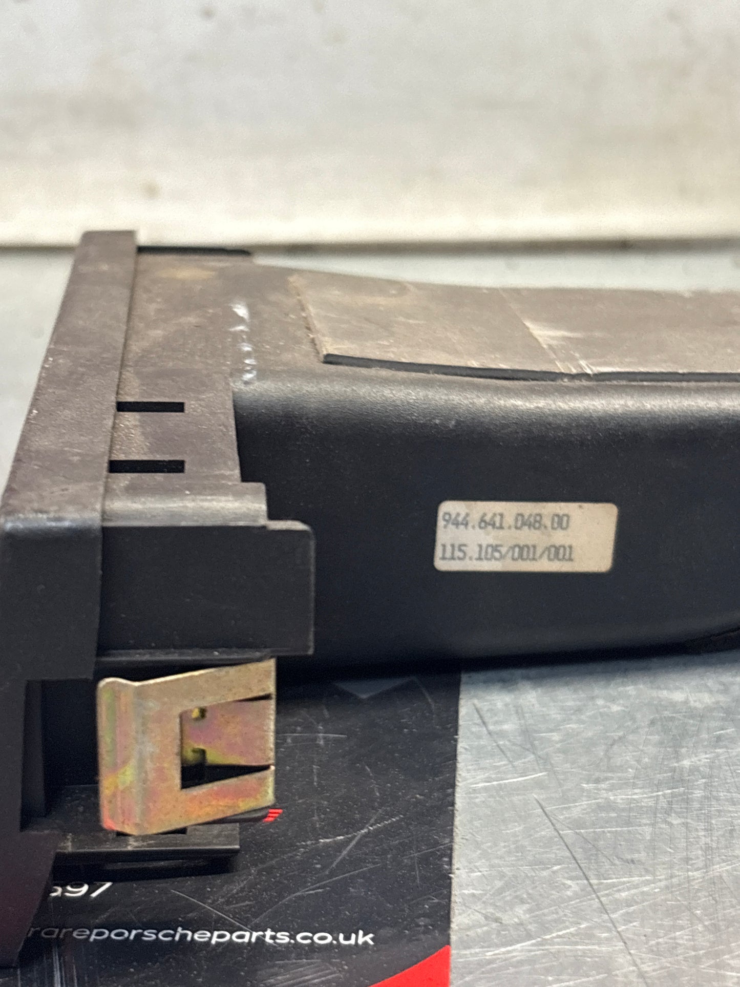 Porsche 968 Dash clock compartment console, used 94464104800 / 94464124800