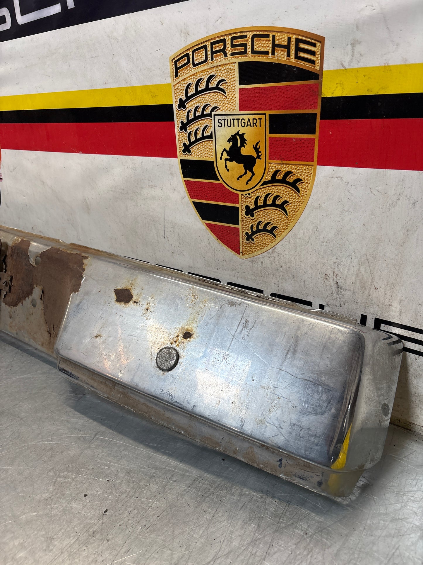 Porsche 914 chrome rear bumper, used 91450501910