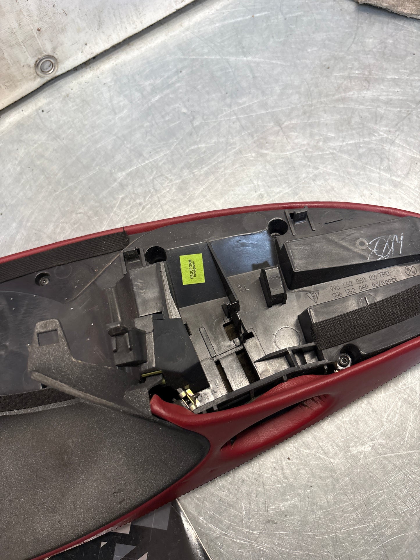 Porsche 911 996 RHD dasboard cluster trim, used, burgundy 99655205902