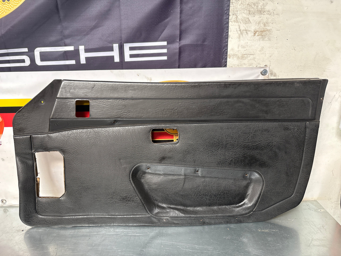 Porsche early 924 / 944 pair of Used black doors, LHD 477867011 / 477857012