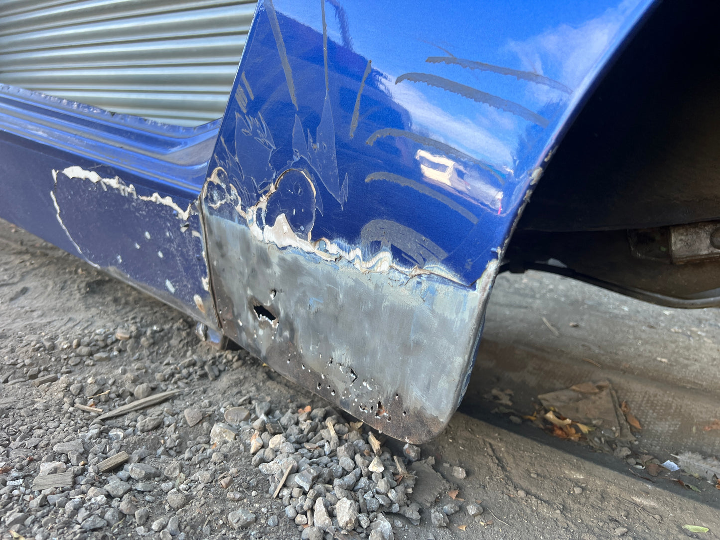 Porsche 944 left side cut, rear fender with sill 94450390303, 94450361102