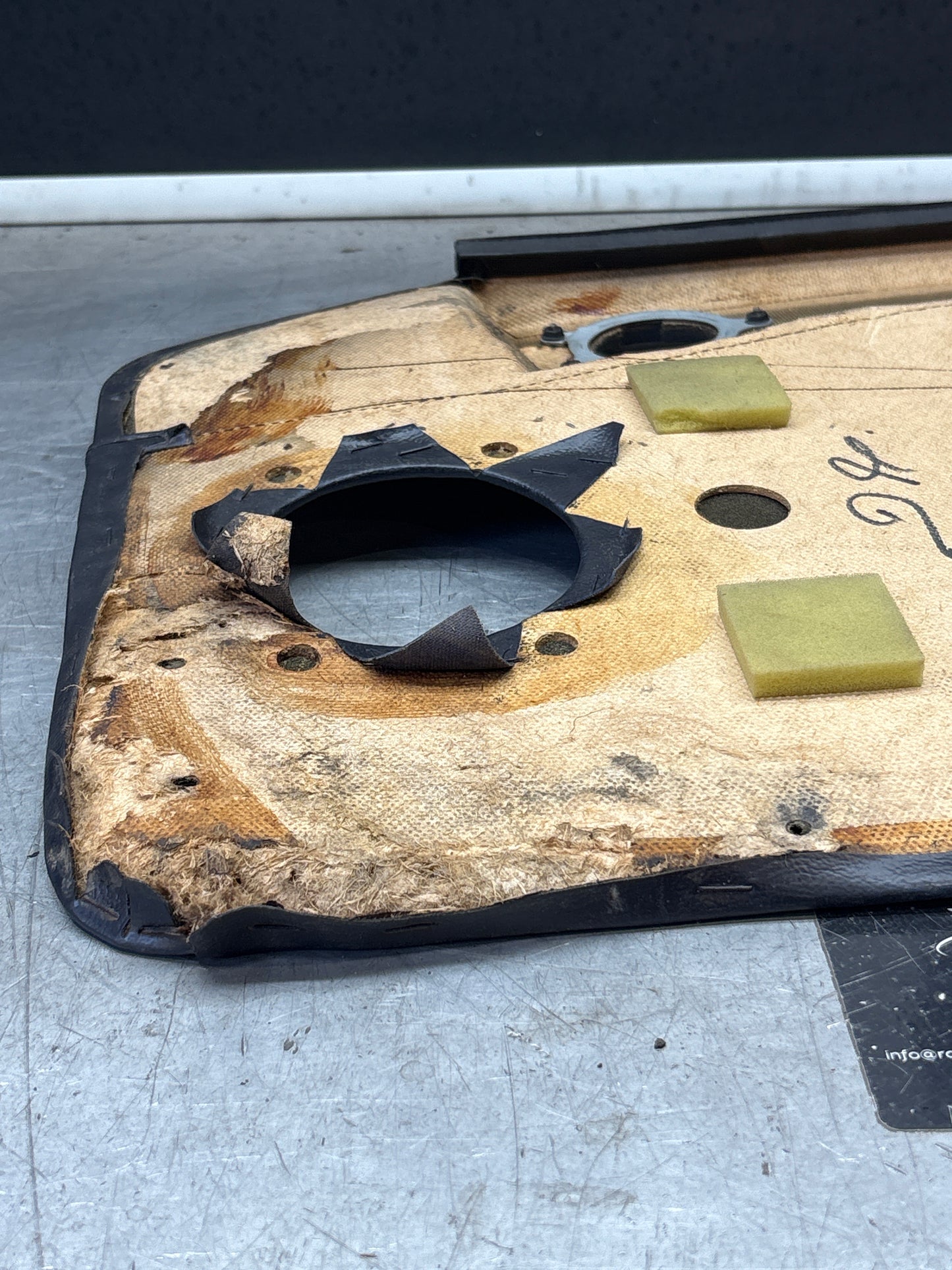 Porsche 968 left door card, used