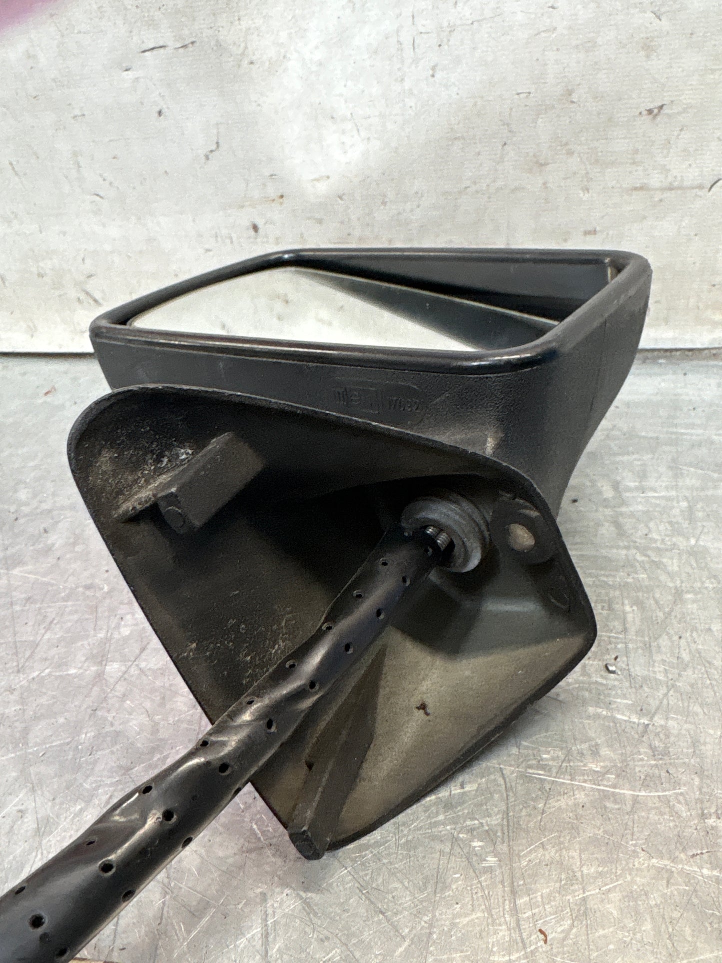 Porsche 924 early left side mirror, used