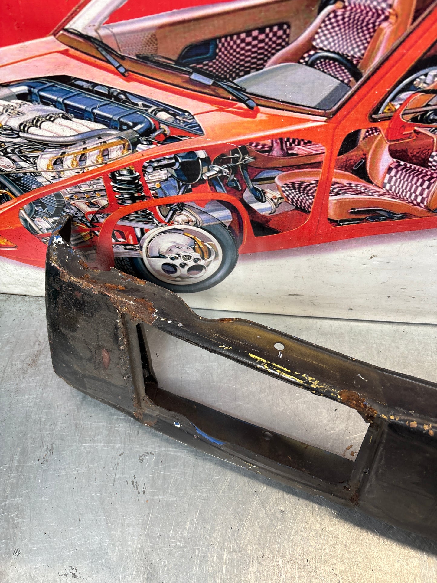 Porsche 914 front bumper, used 91450591010 / 91450500910