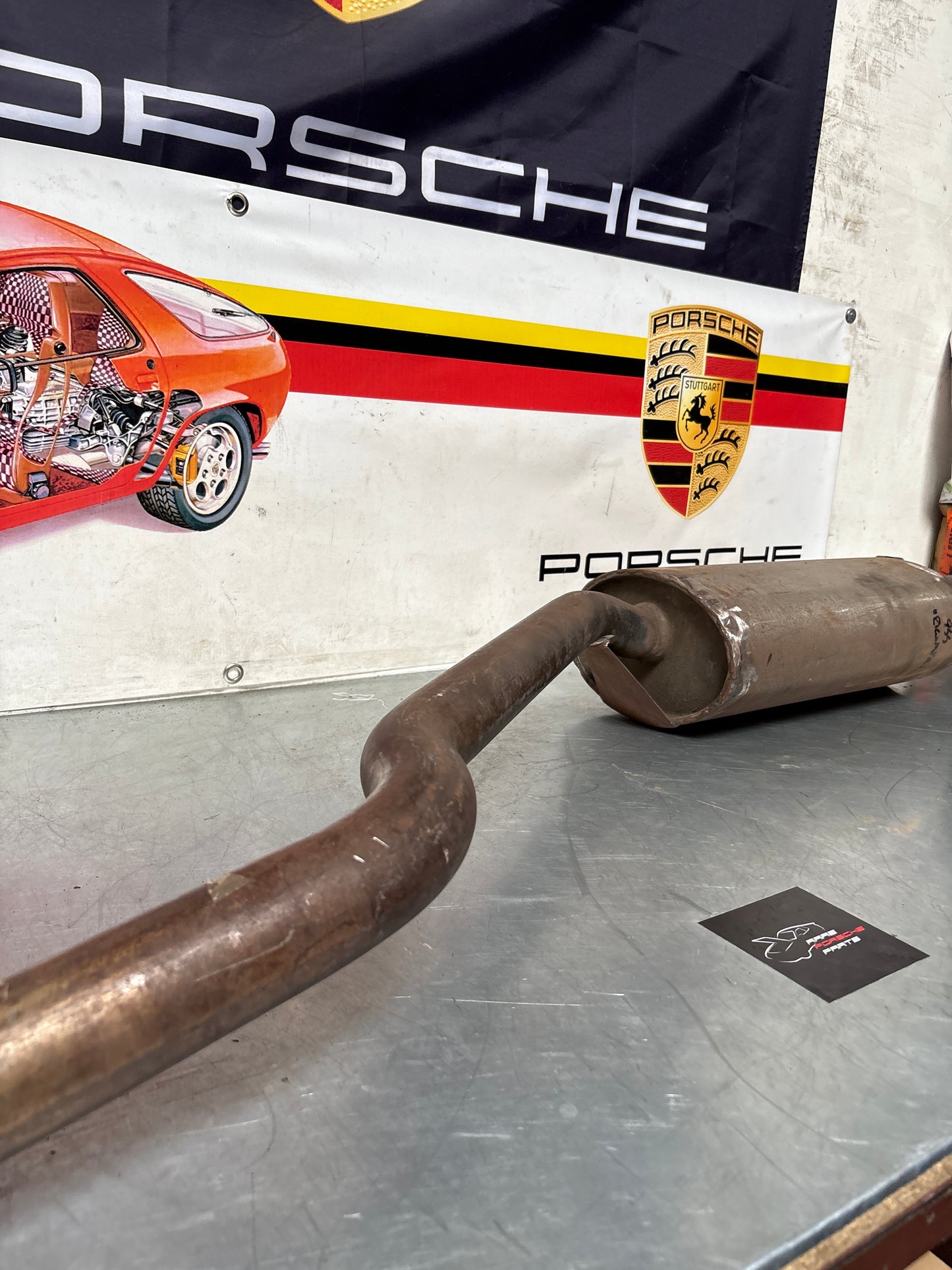 Porsche 924S / 944 2.5 N/A Exhaust system rear muffler, used