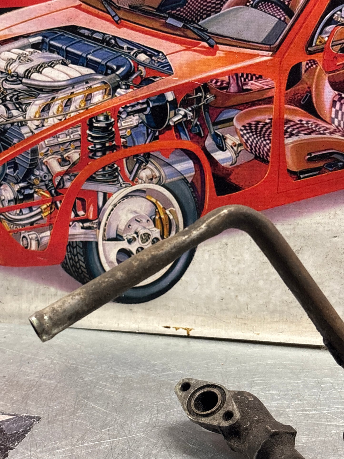 Porsche 924 turbo to sump oil pipe (pre 81) 93110710809 used