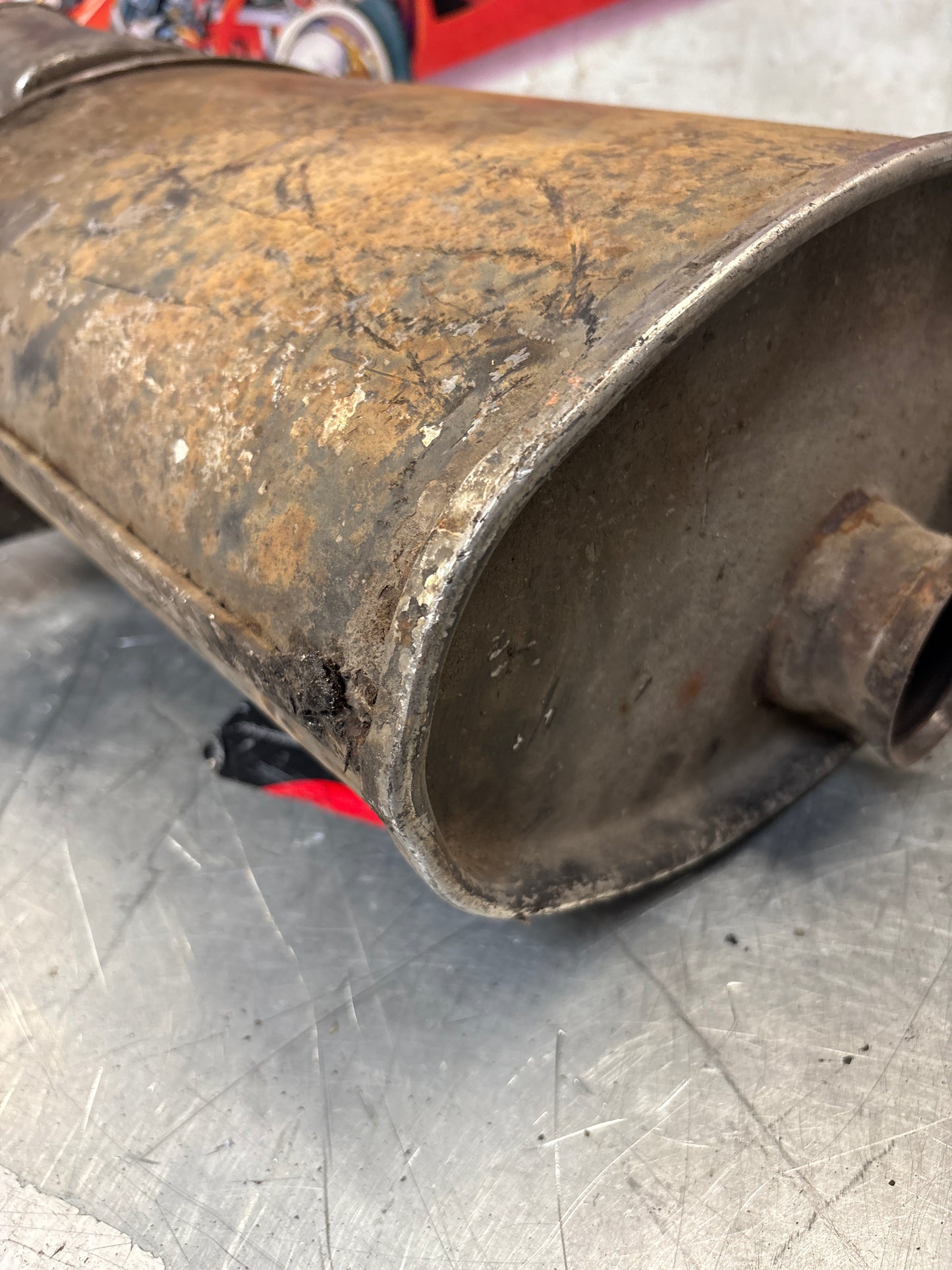 Porsche 928 rear exhaust box, used 92811109701