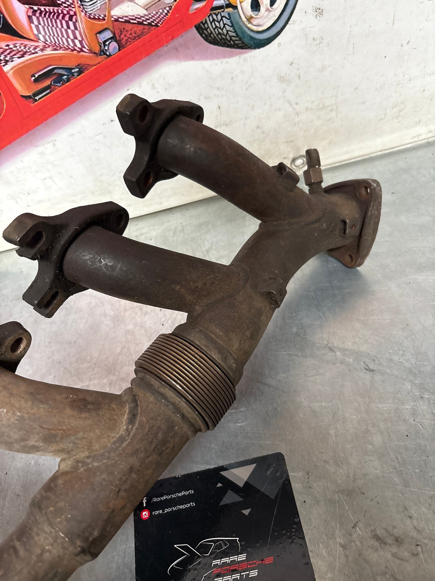 Porsche 928 S4 exhaust manifold, left 92811114507, used