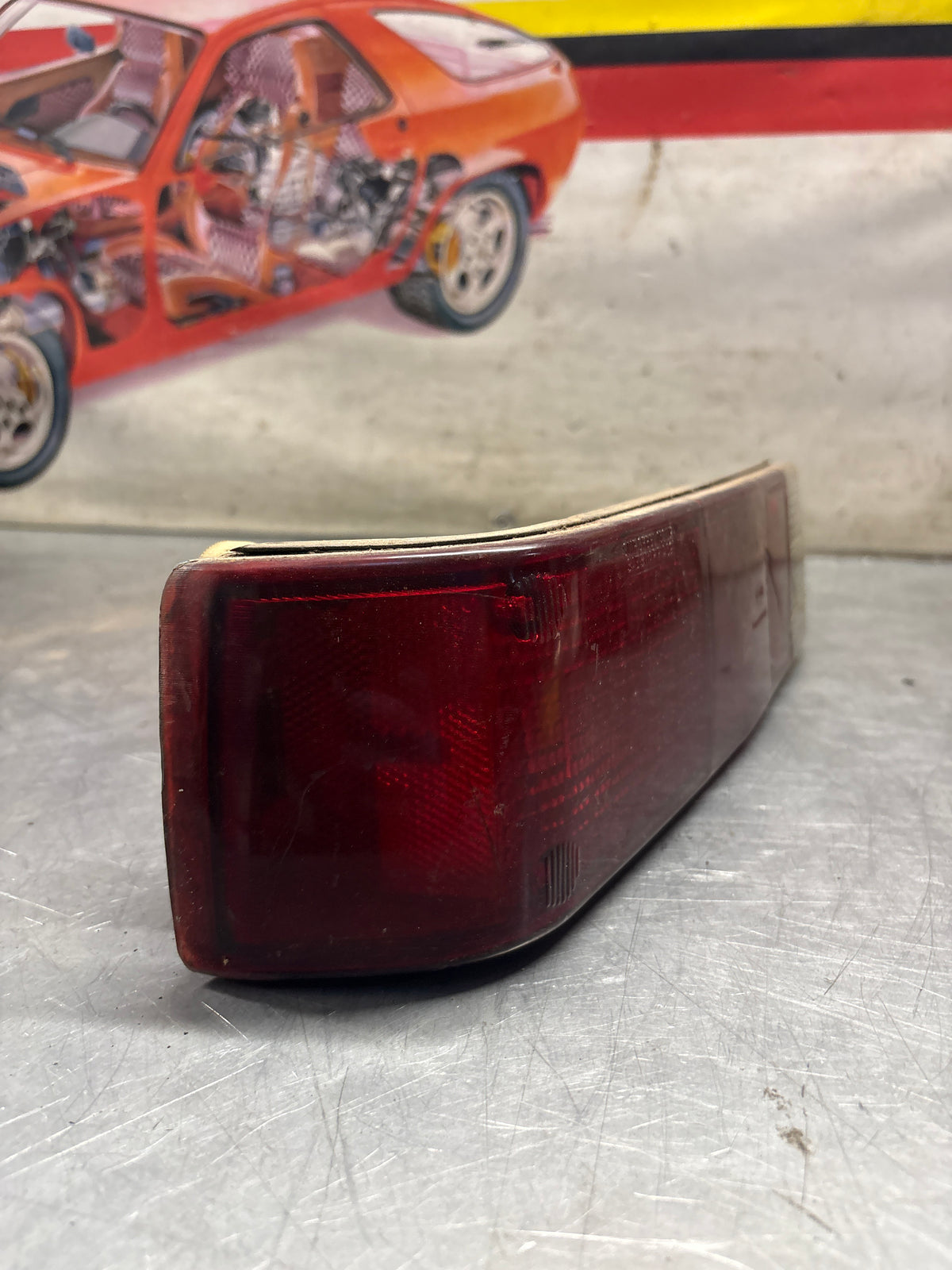 Porsche 914 left rear tail light, for spares or repair 91463140314