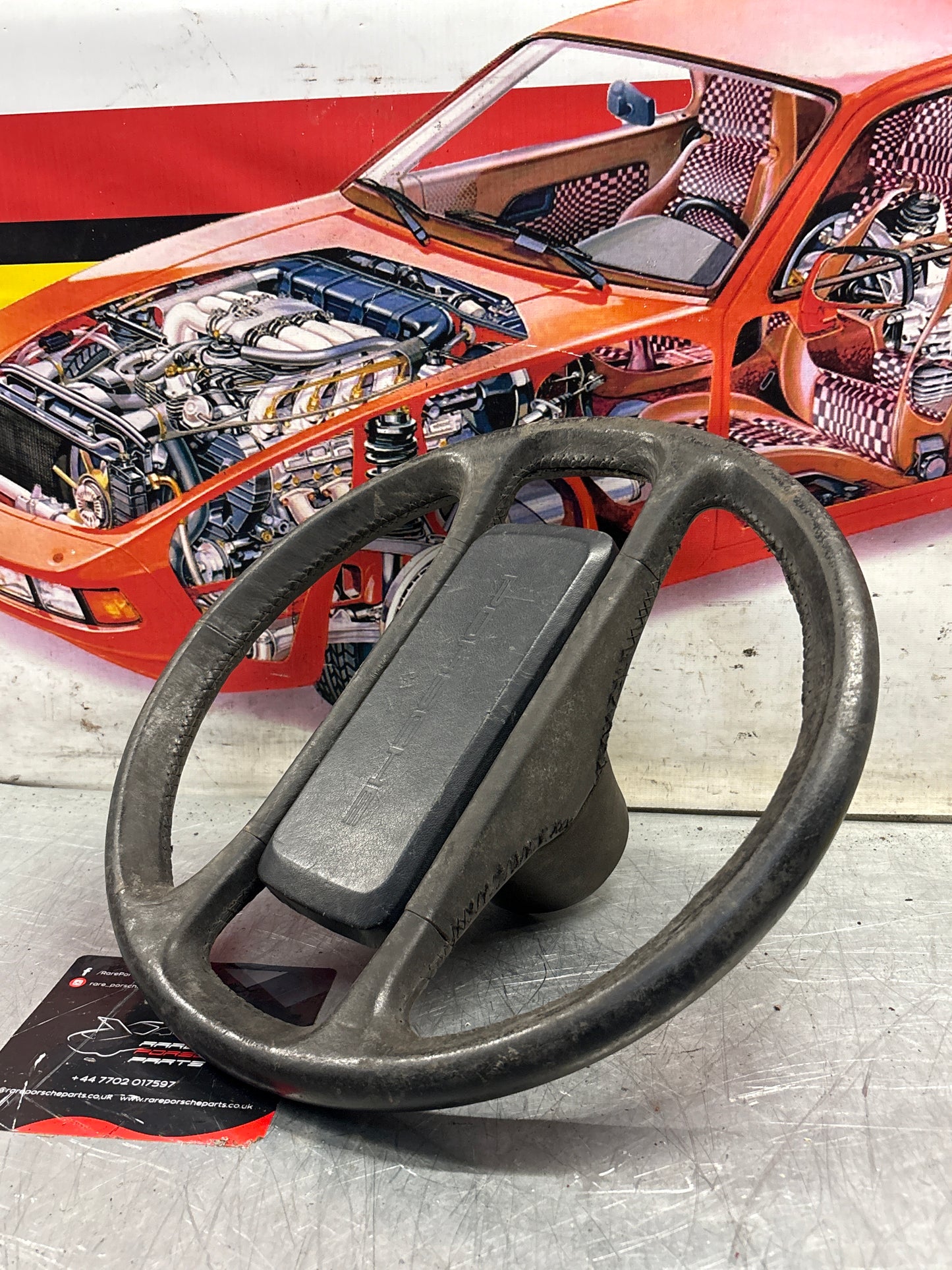 Porsche 928 steering wheel 92834708402, used