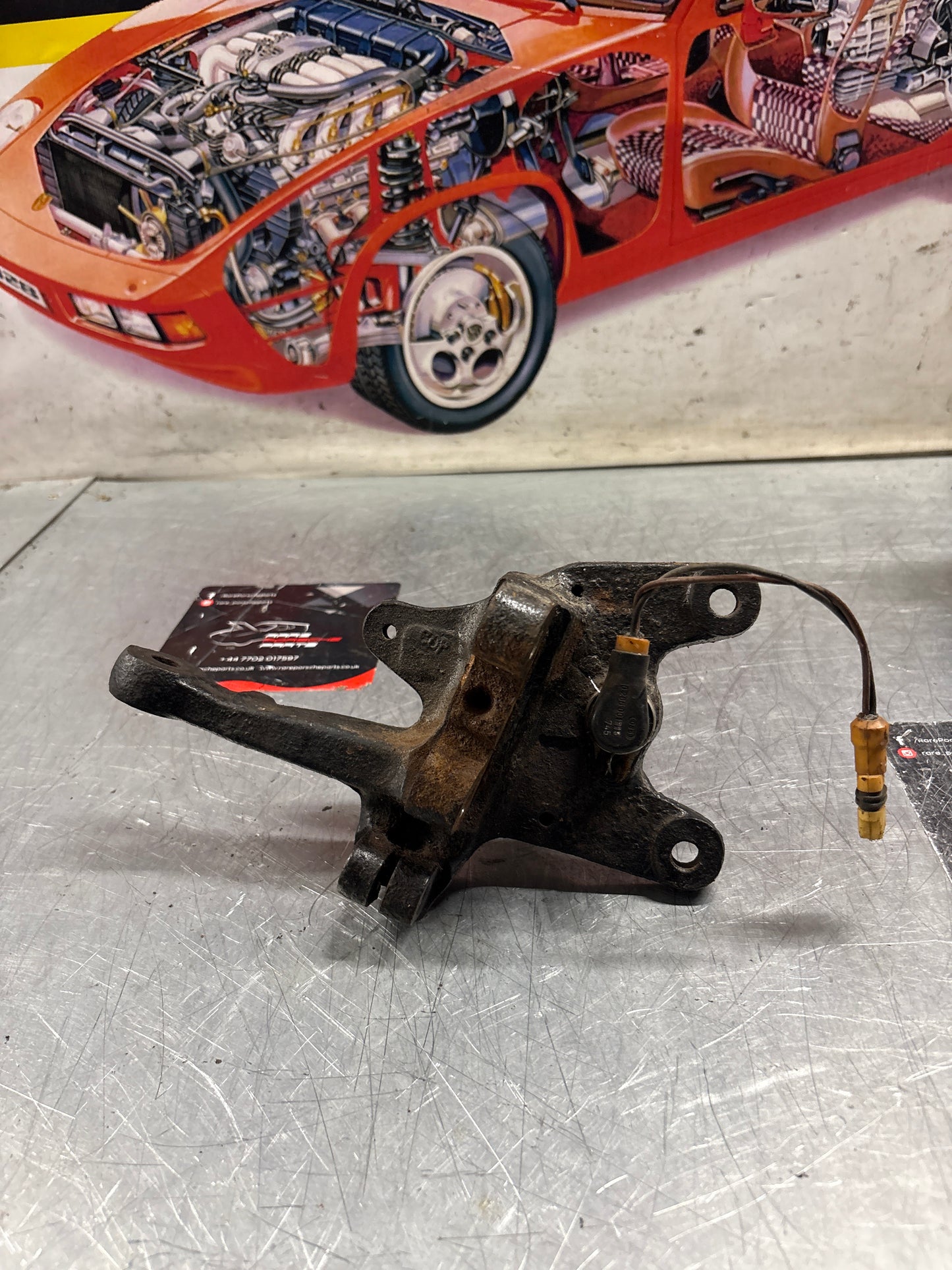 Porsche 944 S2 front right knuckle, spindle, 95134165606, used