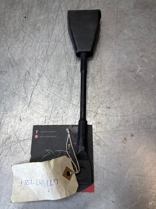 Porsche 924 early left seat belt anchor clasp retainer, buckle. 477857755D NOS