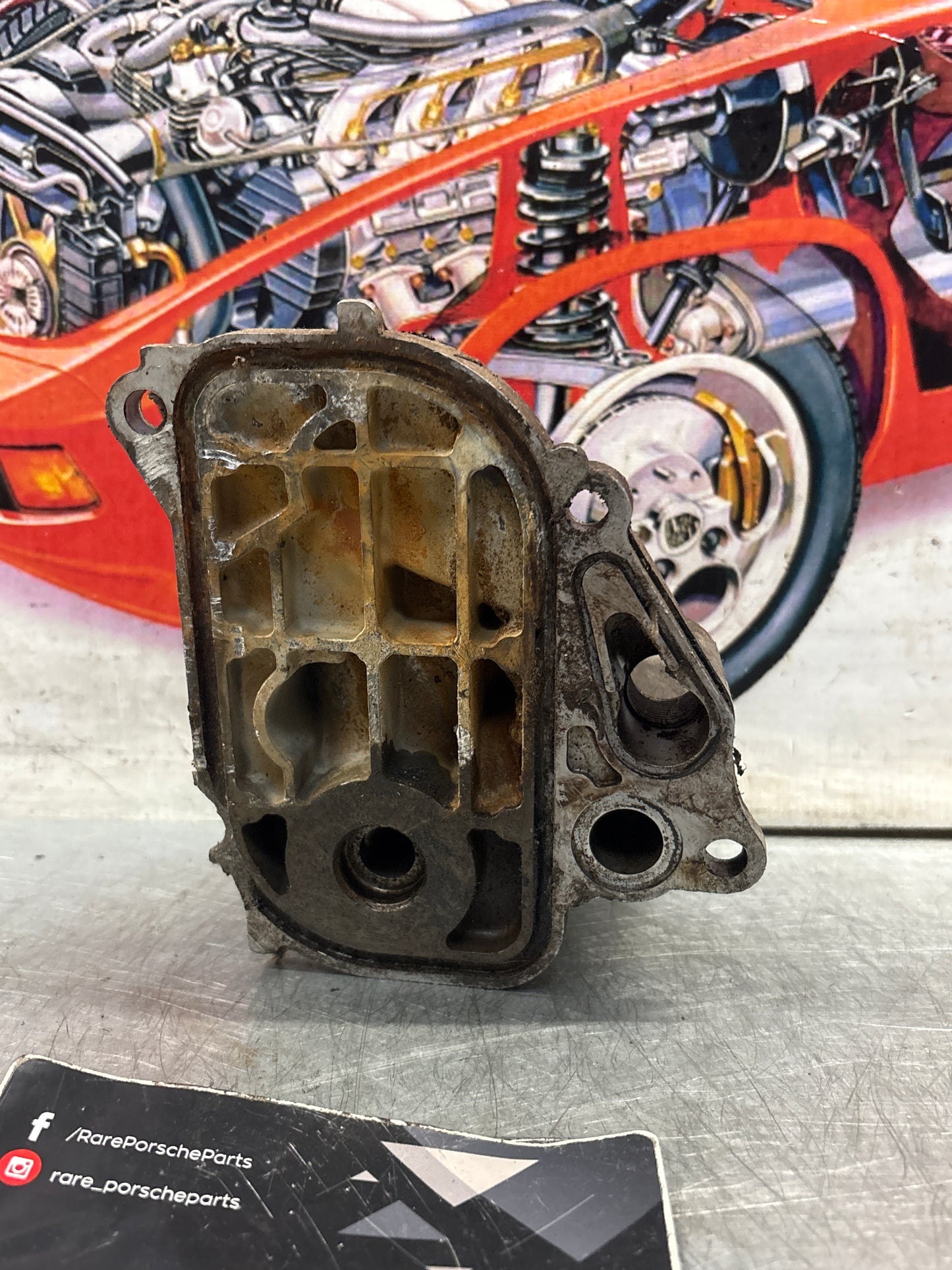 Porsche 944 Turbo thermostat housing, used 9511071512R