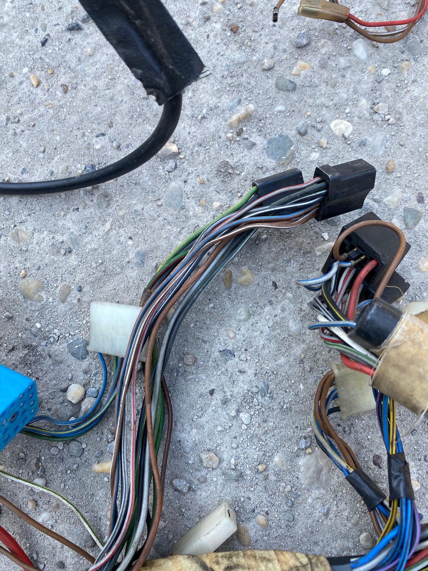 Porsche 924 1976 interior complete wiring loom LHD 477971050