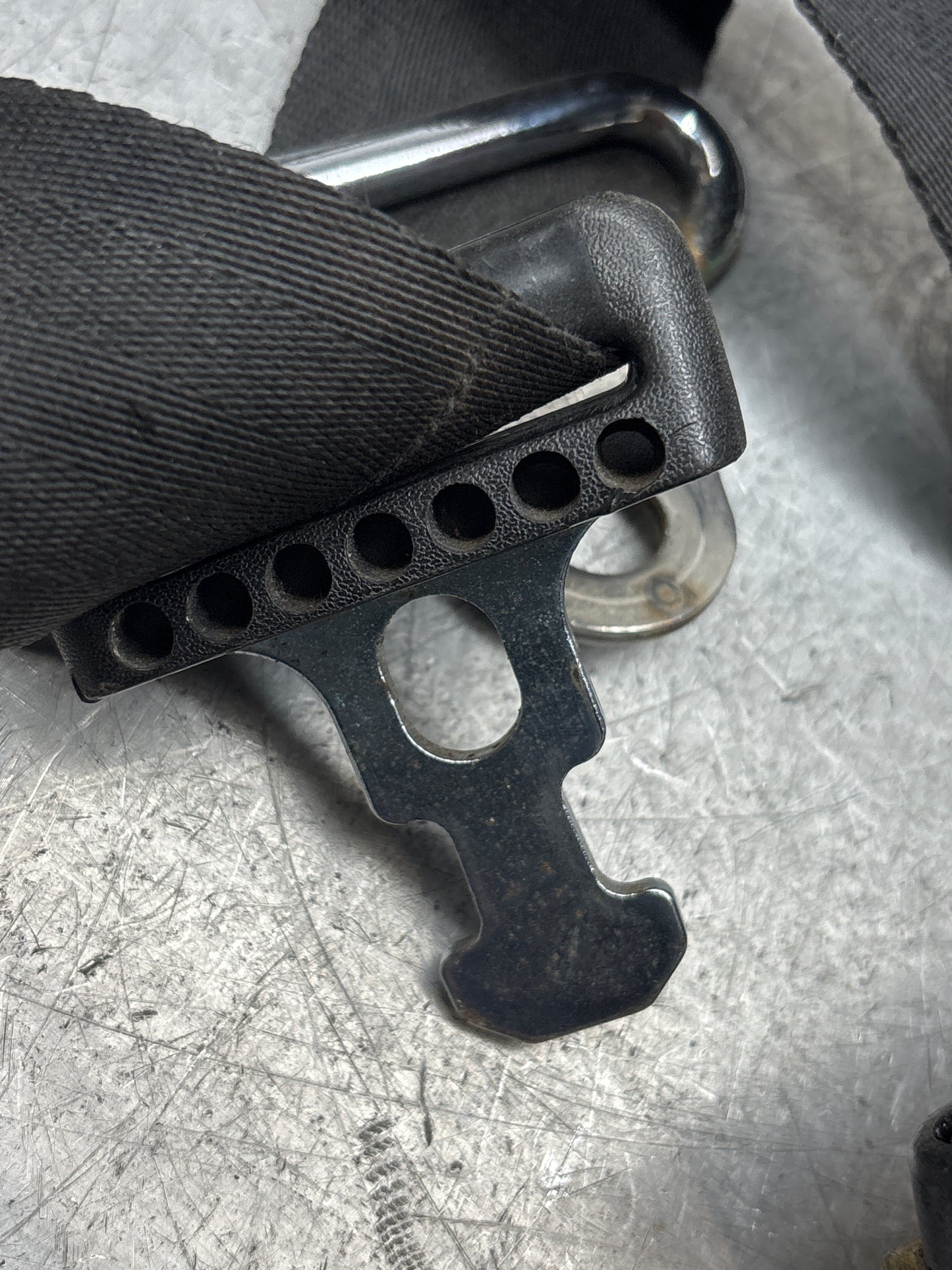 Porsche 924 early right O/S front seat belt, used 477857706