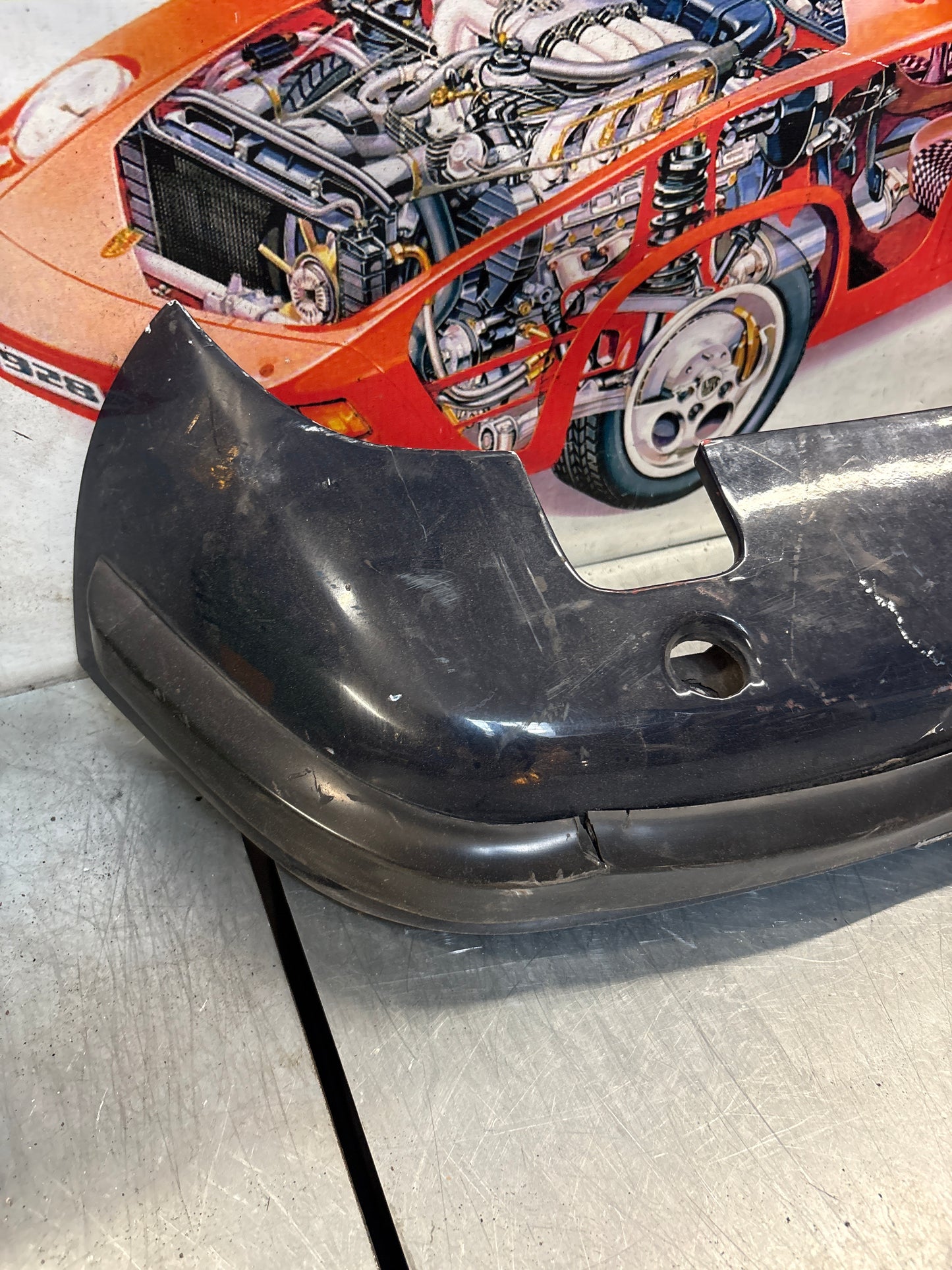 Porsche 924/924S rear bumper, used 477807313