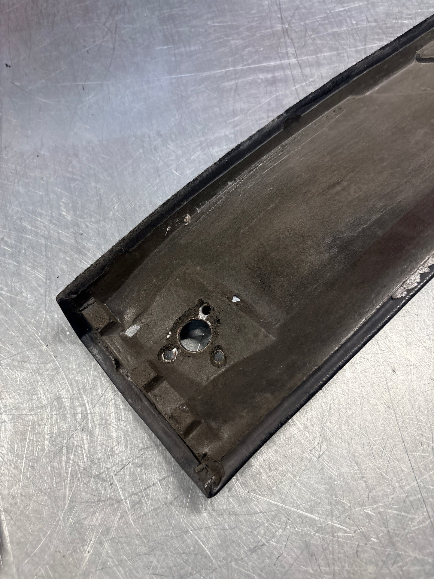 Porsche 944 / 968 front windshield panel trim, used, black 94455503700