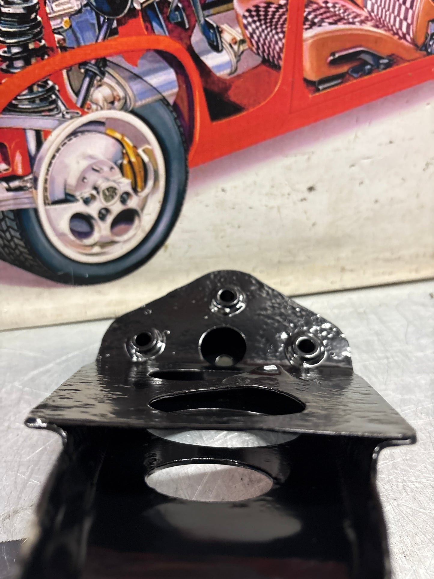 Porsche 924 turbo gearbox exhaust bracket 477253251, refurbished