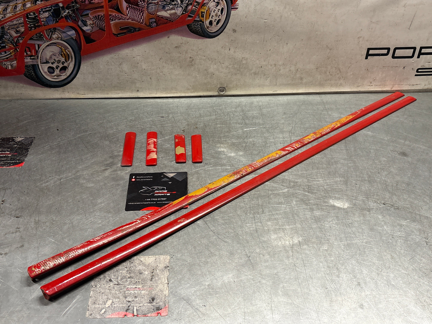 Porsche 944 set of door bump moulding trim, used 93155913700 / 93155913300 / 93155913400 / 93155914100 / 93155914200