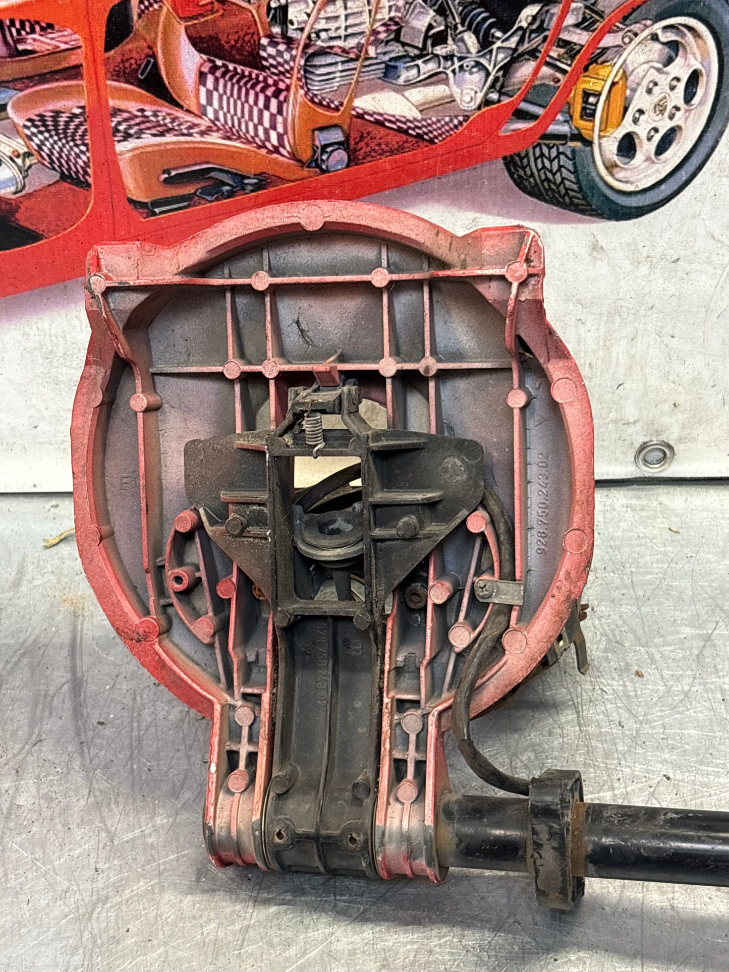 Porsche 928 right headlight swivel frame 92875024902 92875024302 used