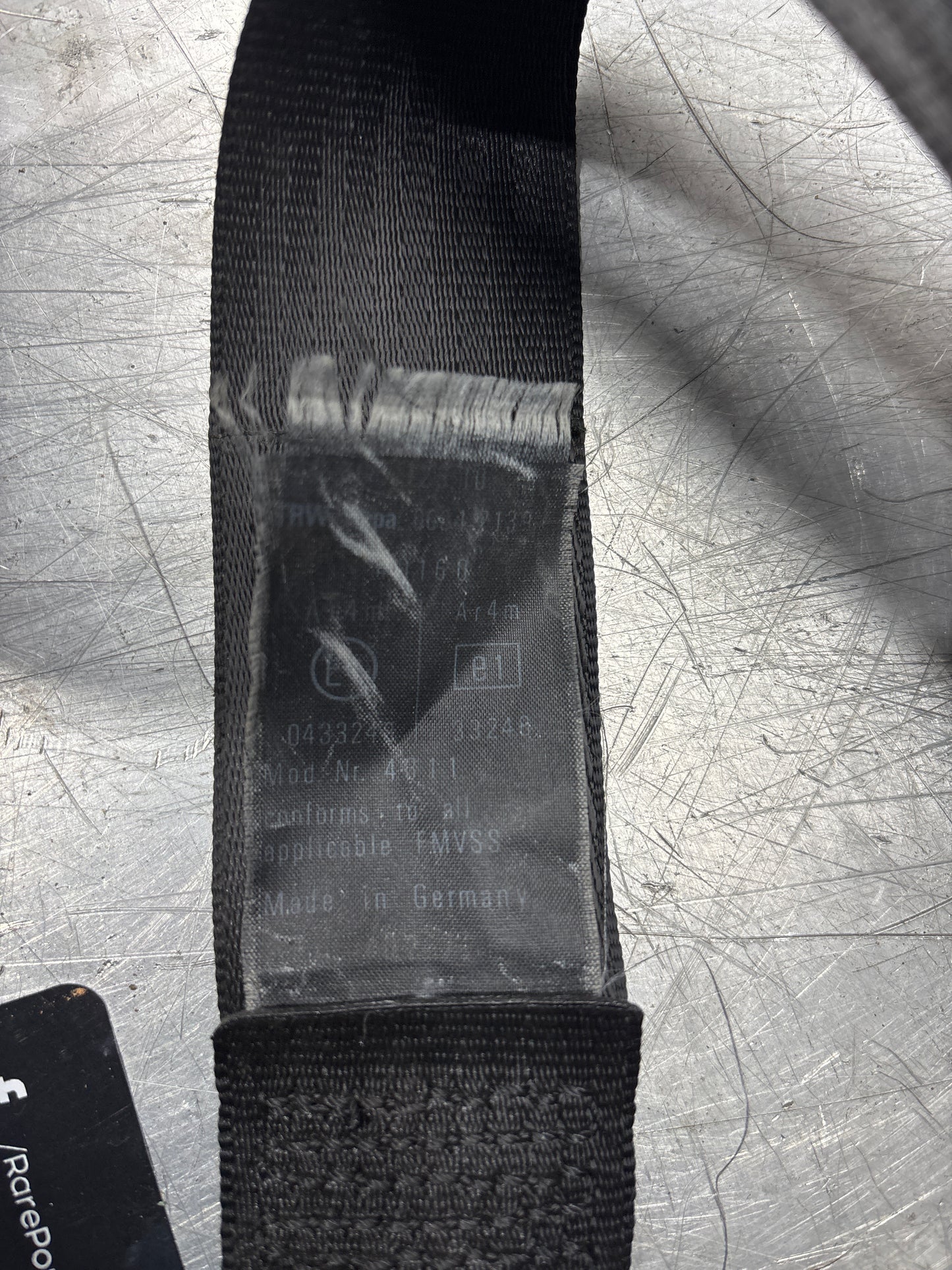 Porsche 944 Convertible Cabrio front right O/S seat belt 94180303412, used