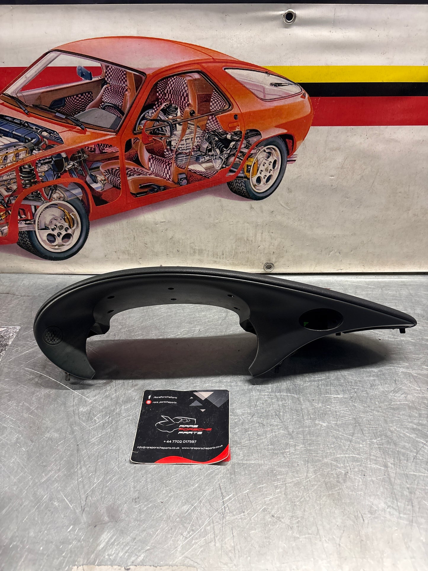 Porsche Boxster 986 dashboard cluster trim,black/dark green used 98655205500 / 98655205501