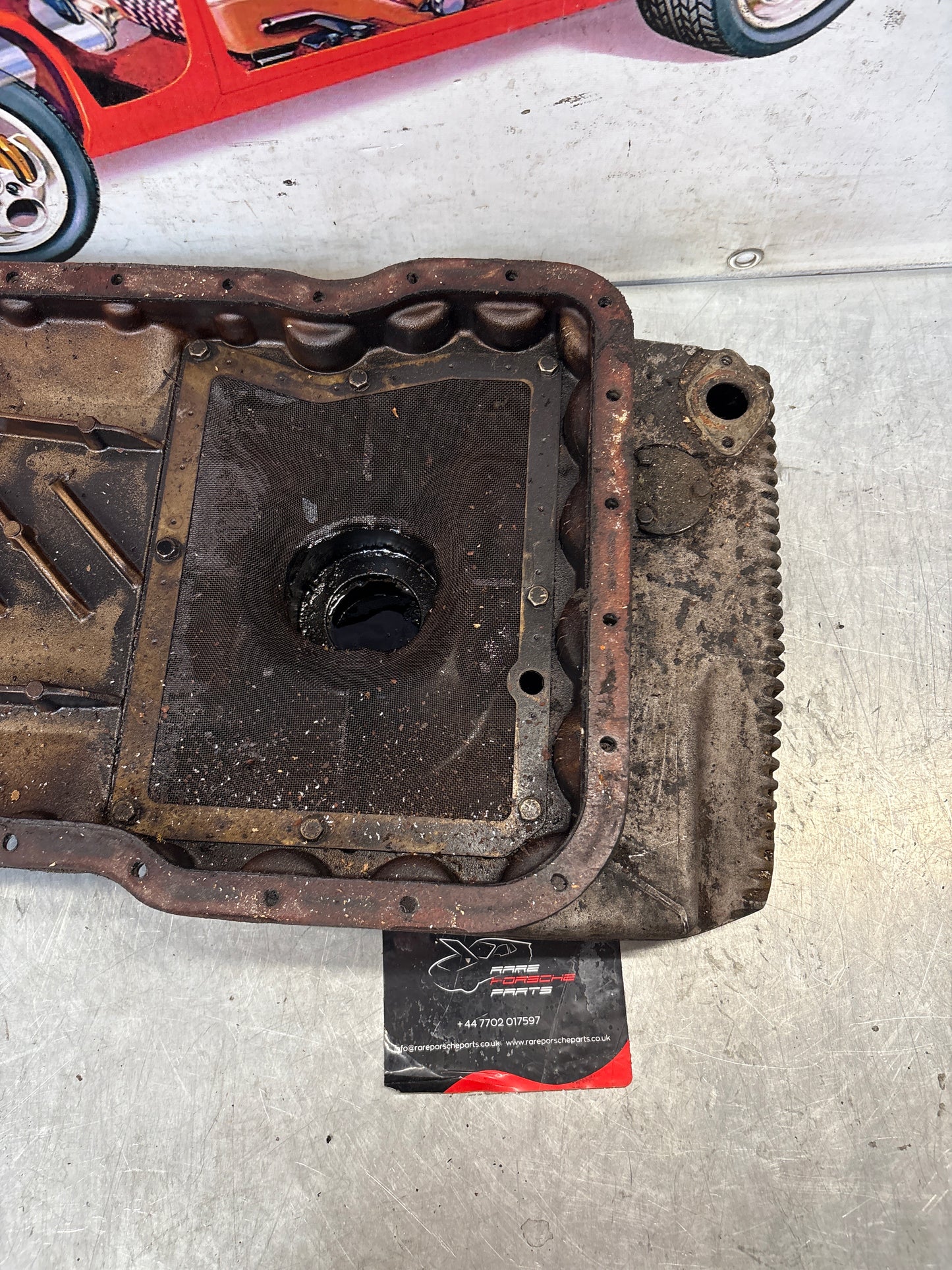 Porsche 928 Engine oil pan, used 9281012019R