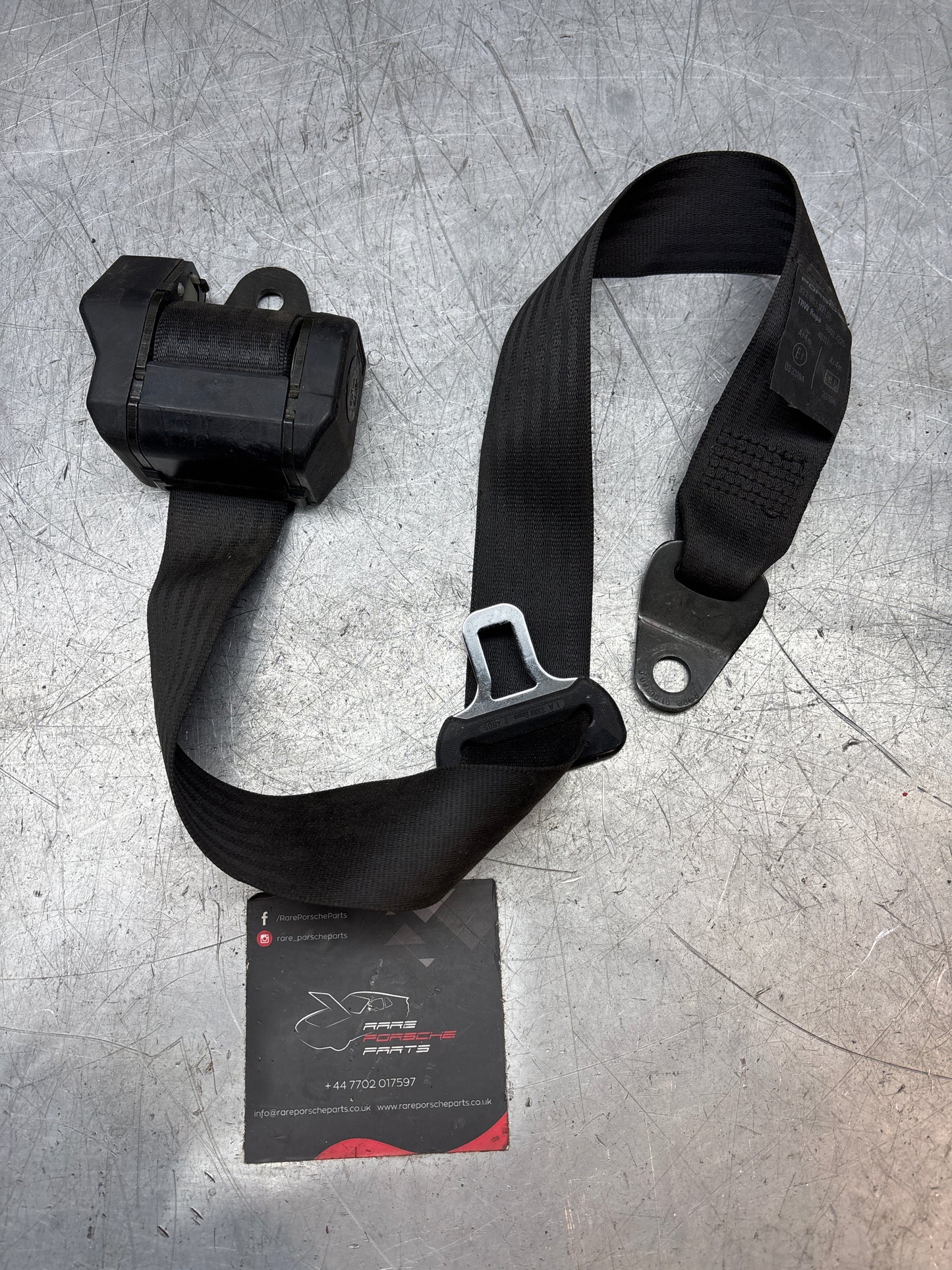 Porsche 928 S4 rear left N/S seat belt, used 92780302105