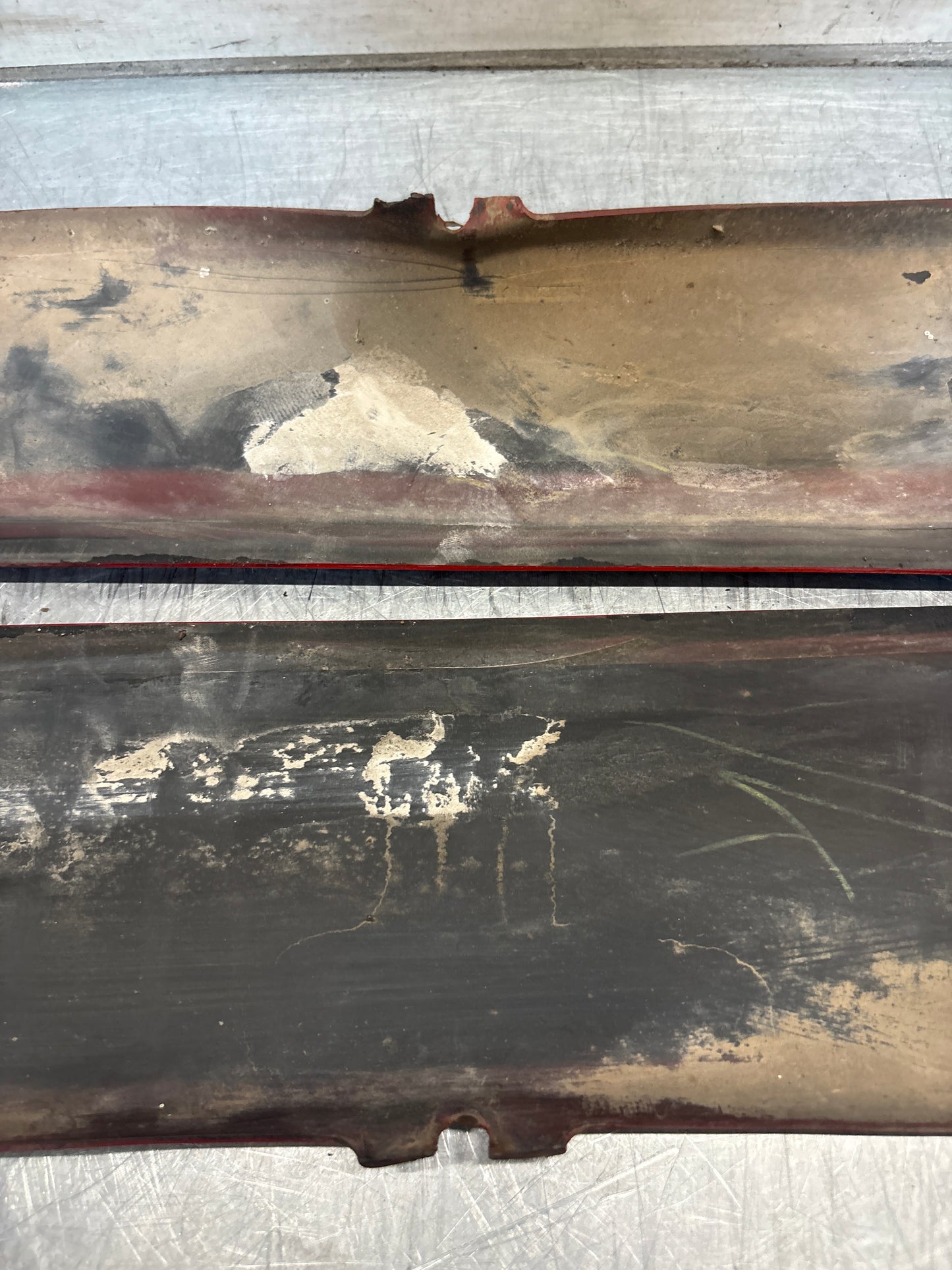 Porsche 924 Carrera GT pair of side skirt trim, for spares or repair 93755902700 / 93755902800