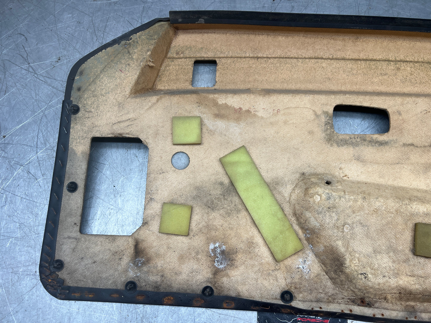 Porsche 924/944 early Porsche black door card used condition left side, Rhd, 478867011