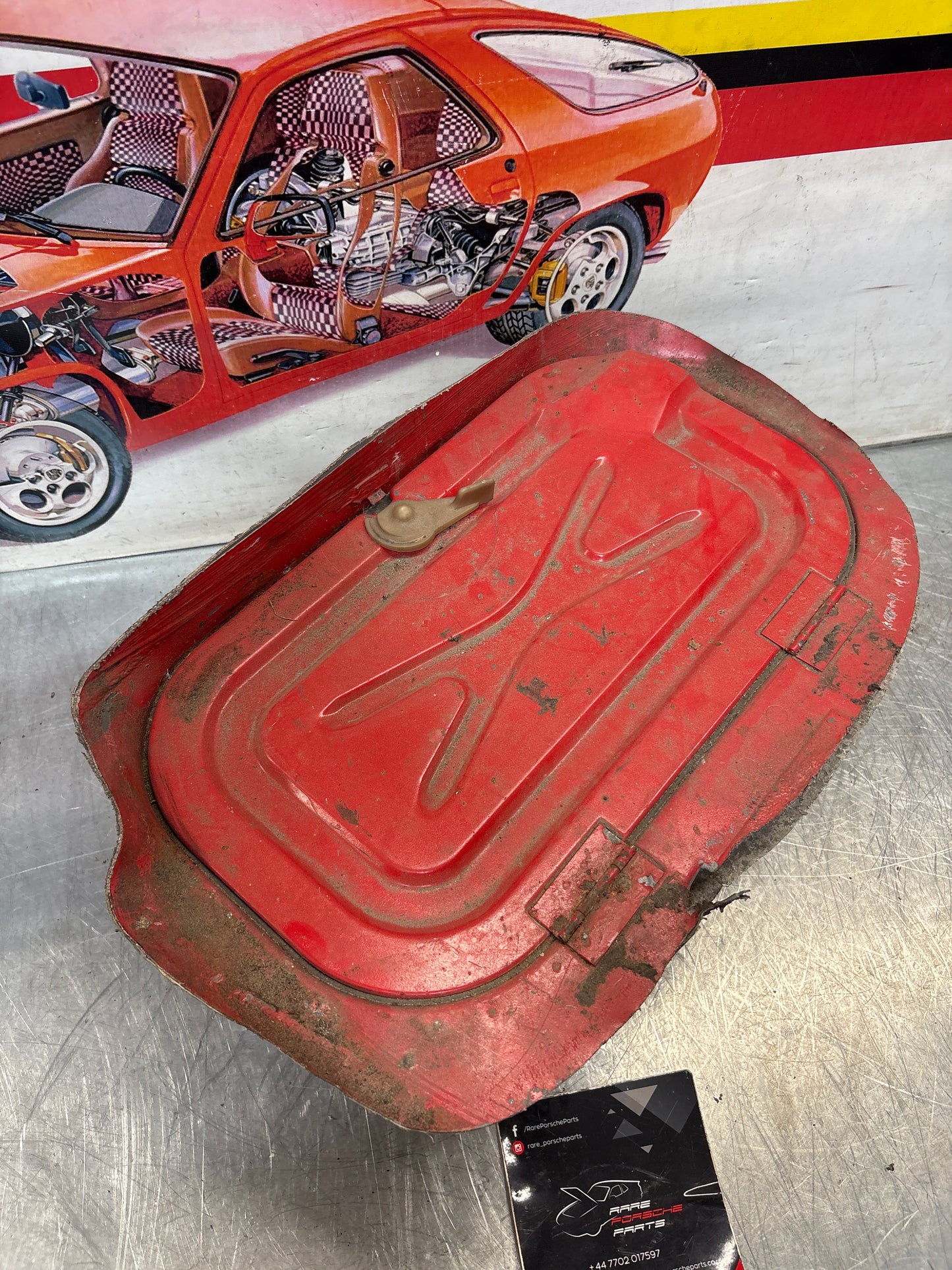 Porsche 928 Battery tray cut, 92850180502 used