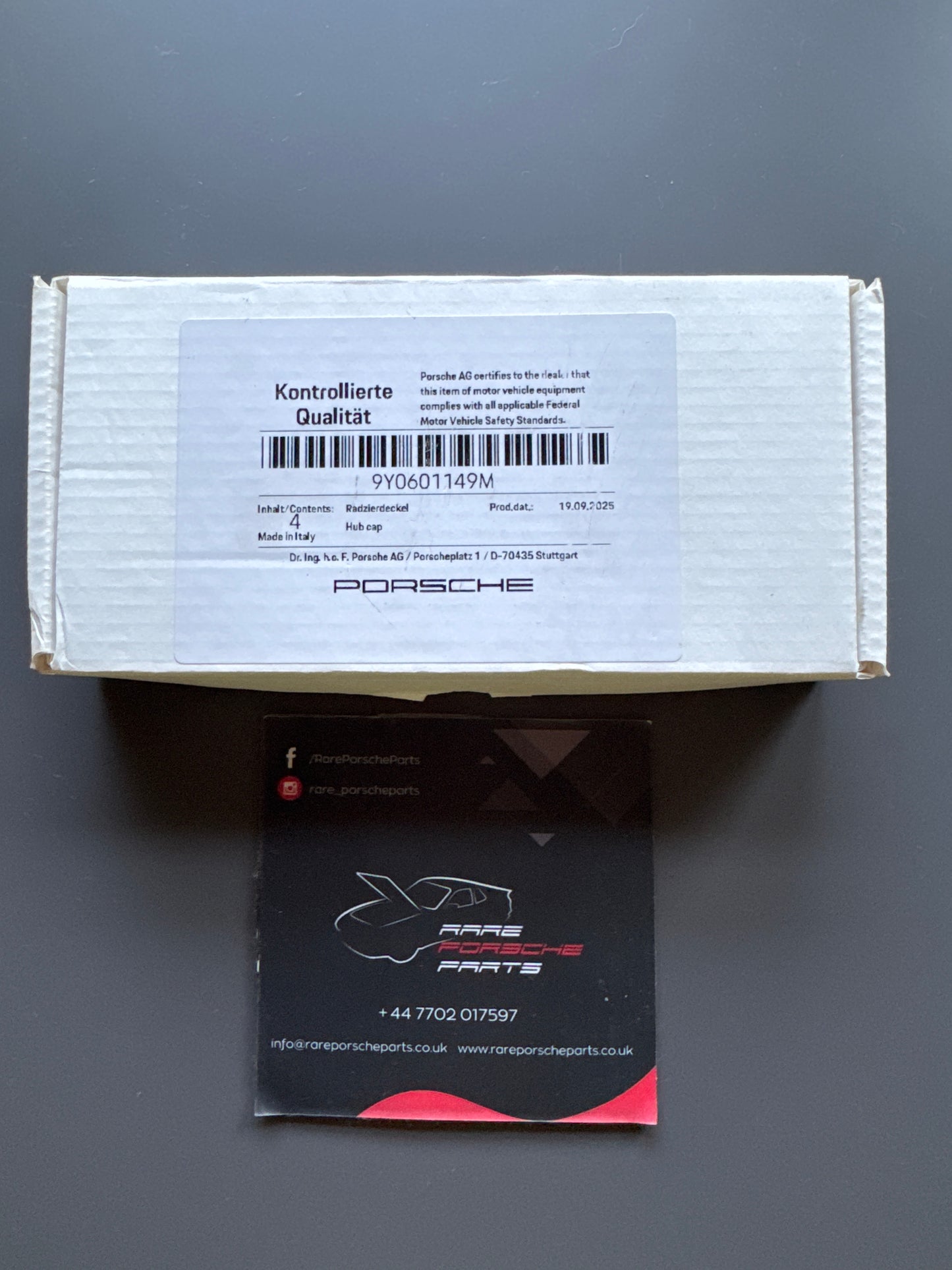 Porsche wheel centres set, genuine, 9Y0601149M New