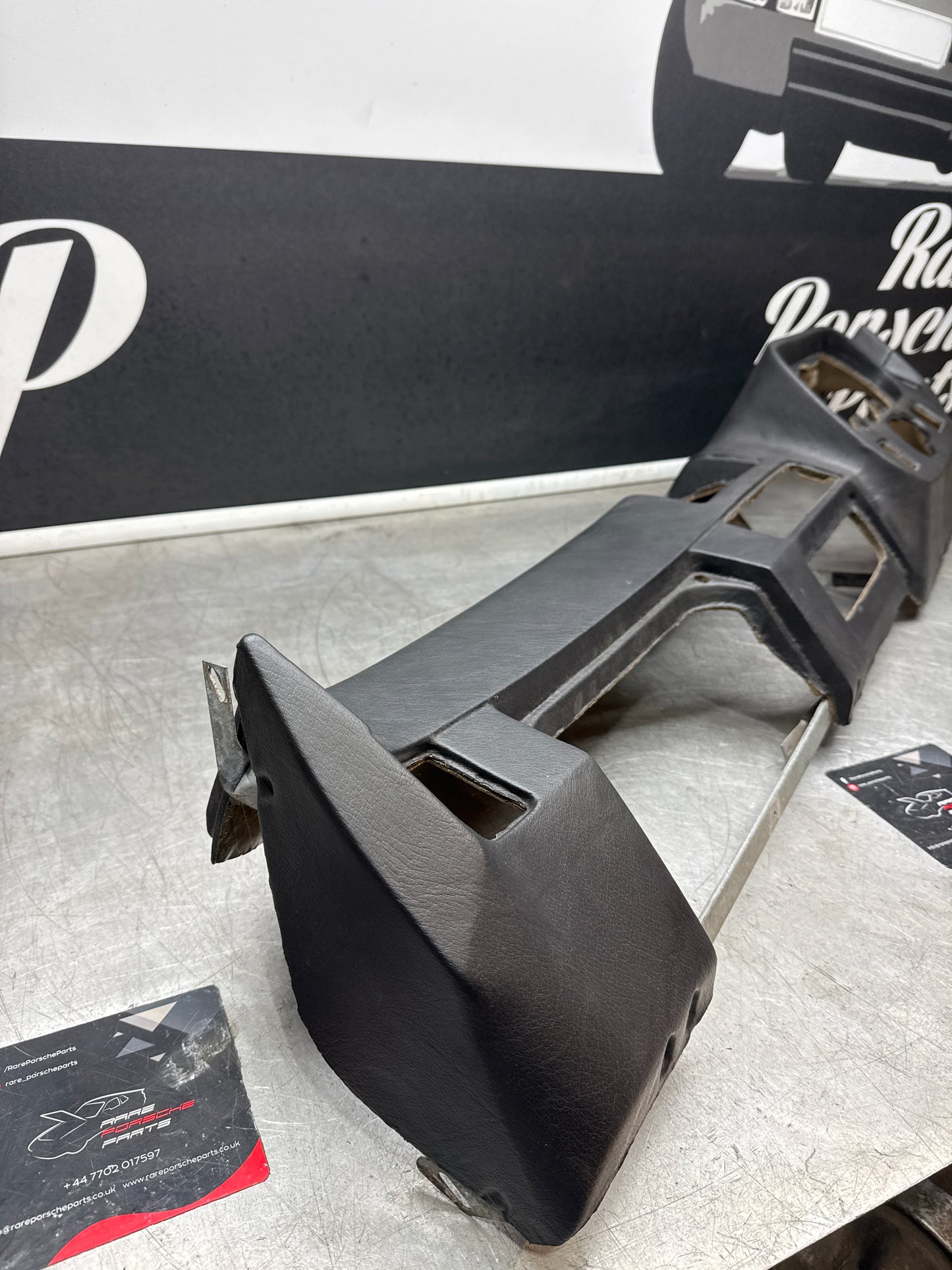 Porsche 924 944 reupholstered dashboard, black, with glove box lid