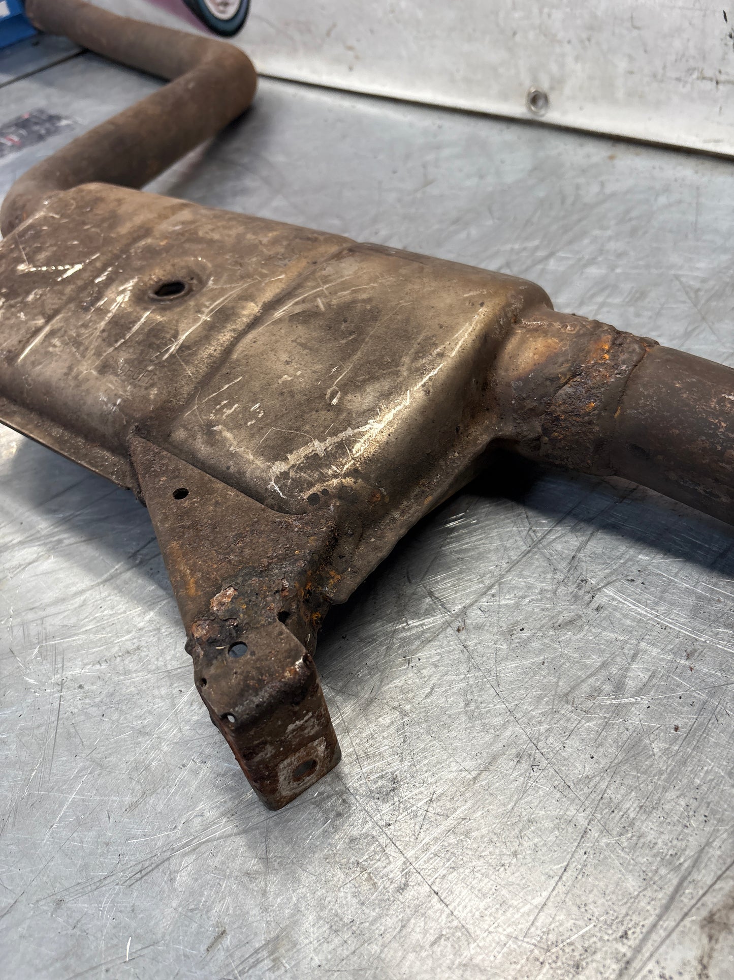 Porsche 928 S4 left middle silencer, used 92811109303