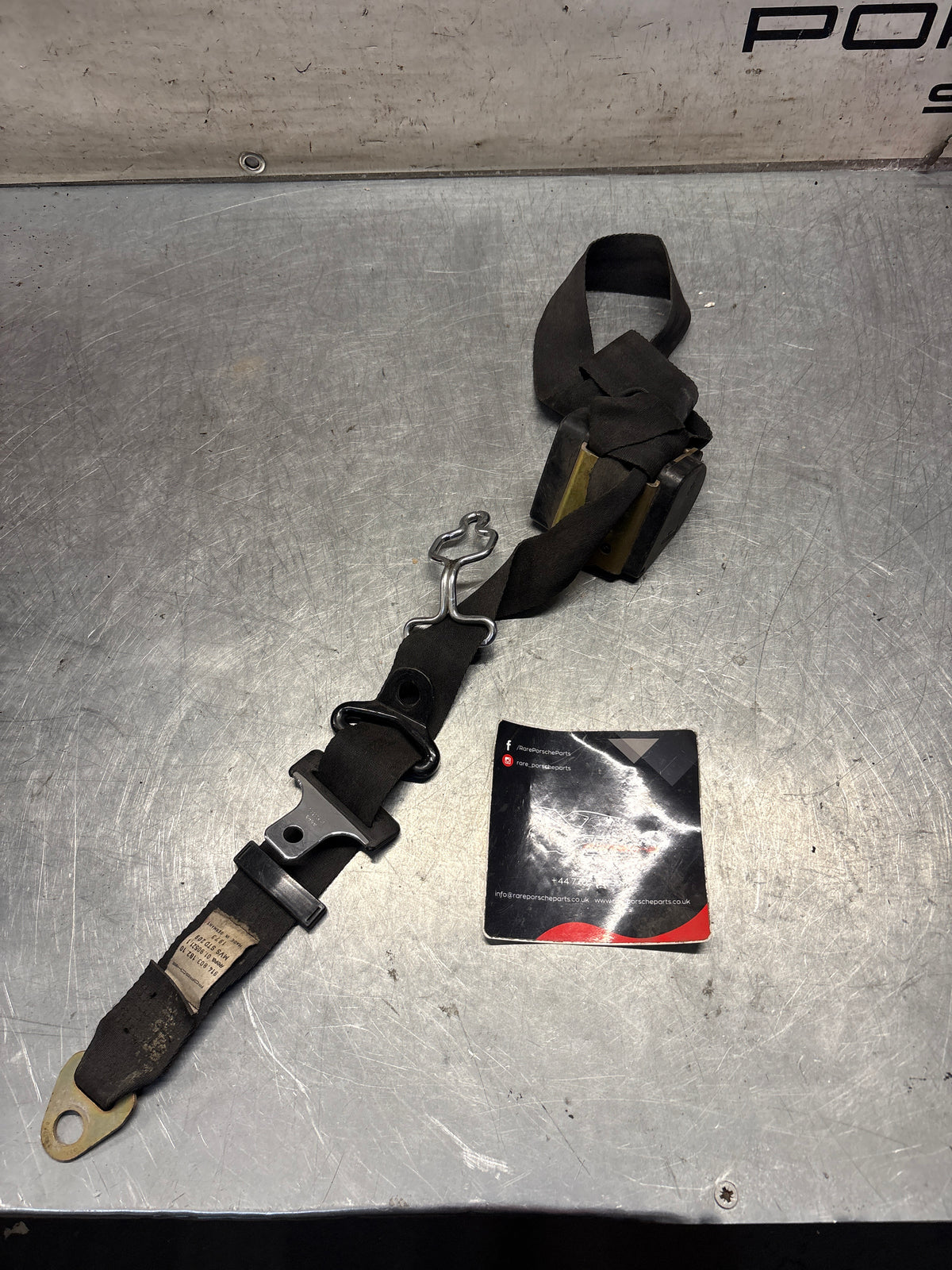 Porsche 914 right side seat belt, used 91480318210