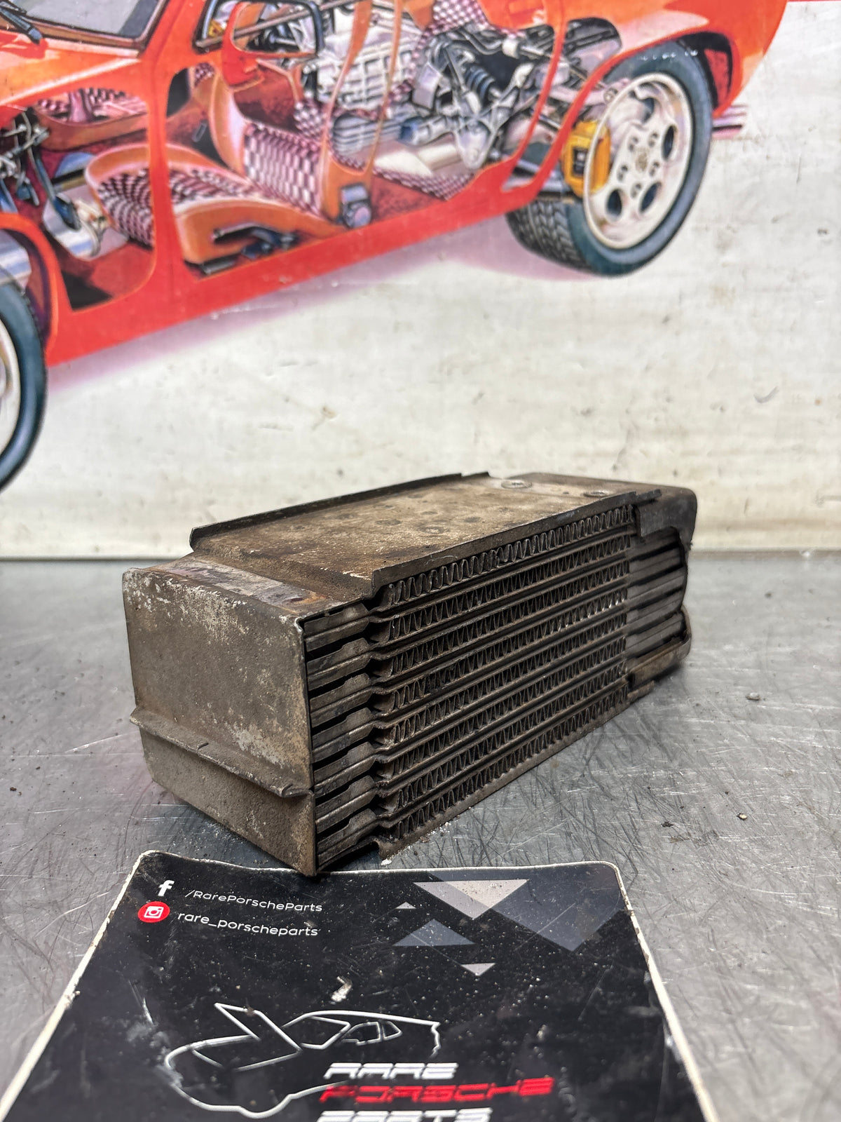 Porsche 914 oil cooler, used 021117021B