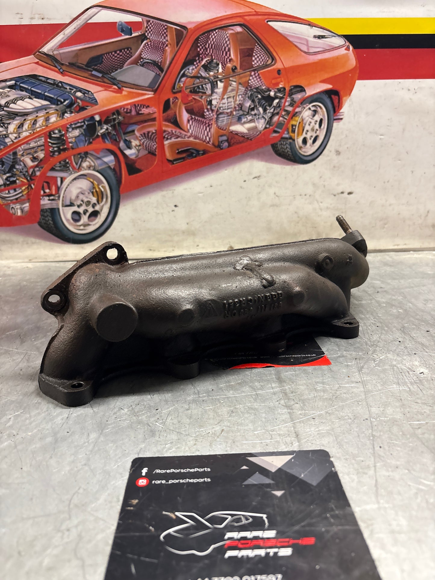 Porsche 924 Turbo exhaust manifold, used 9311115960R