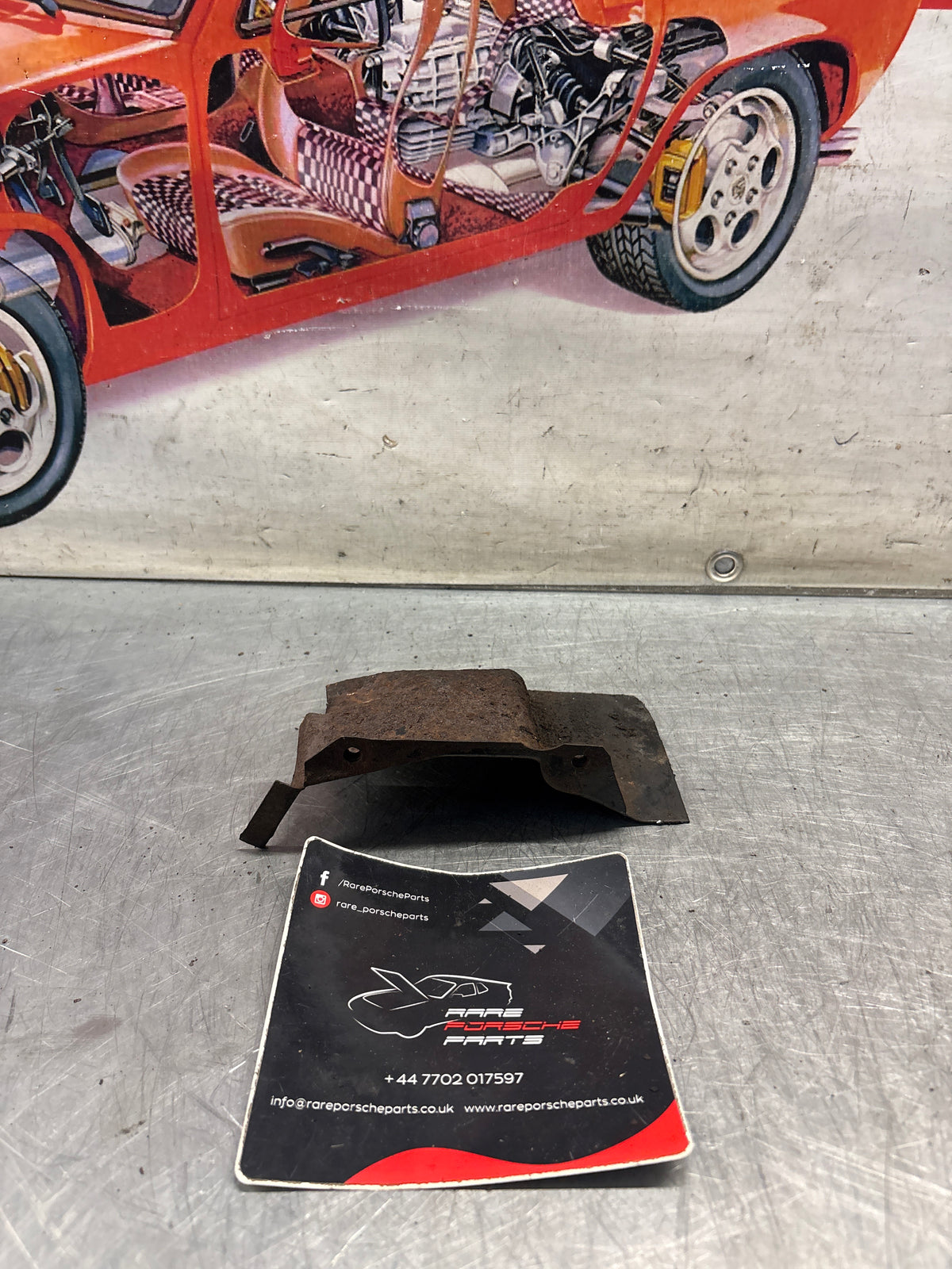 Porsche 914 front air cooling guide plate, used 022119361