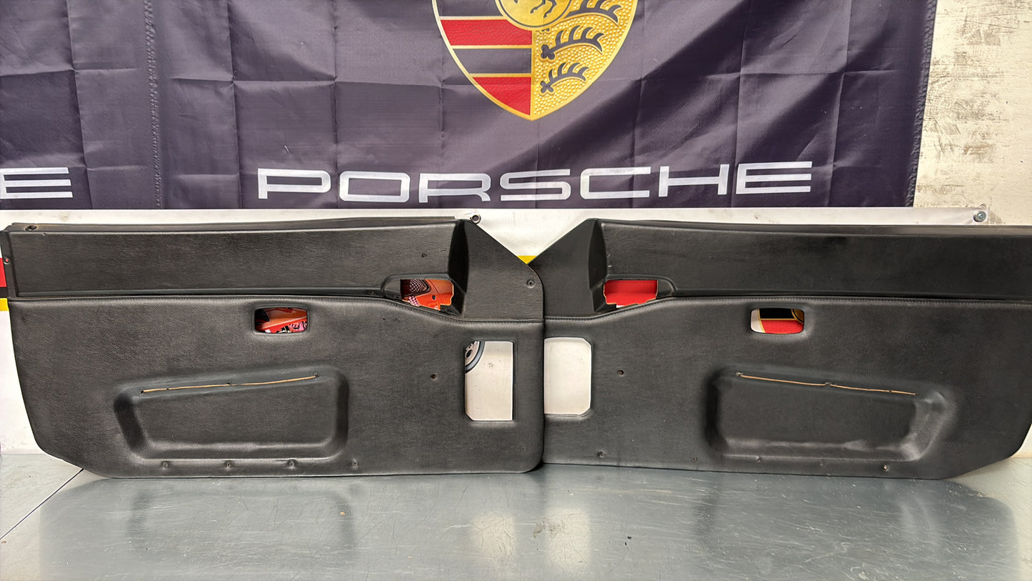 Porsche 944 pair of Used black door cards, 94455501801 / 94455501701