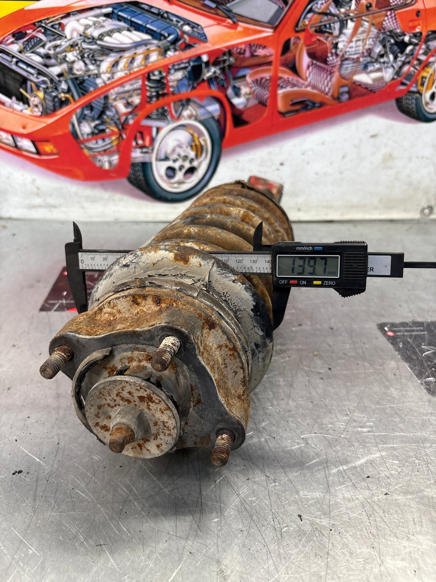 Porsche 928 Front shock absorber, used 92834305509