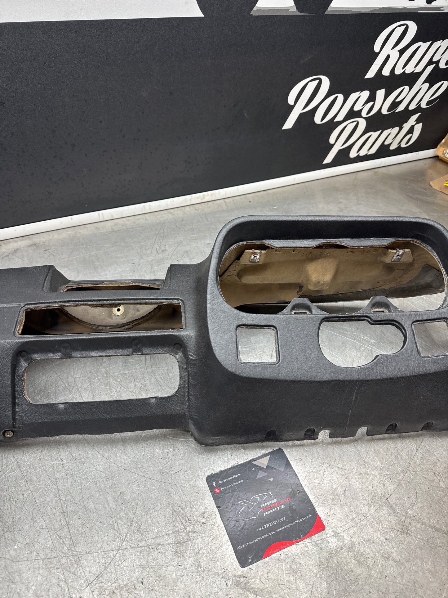Porsche 924 944 reupholstered dashboard, black, with glove box lid